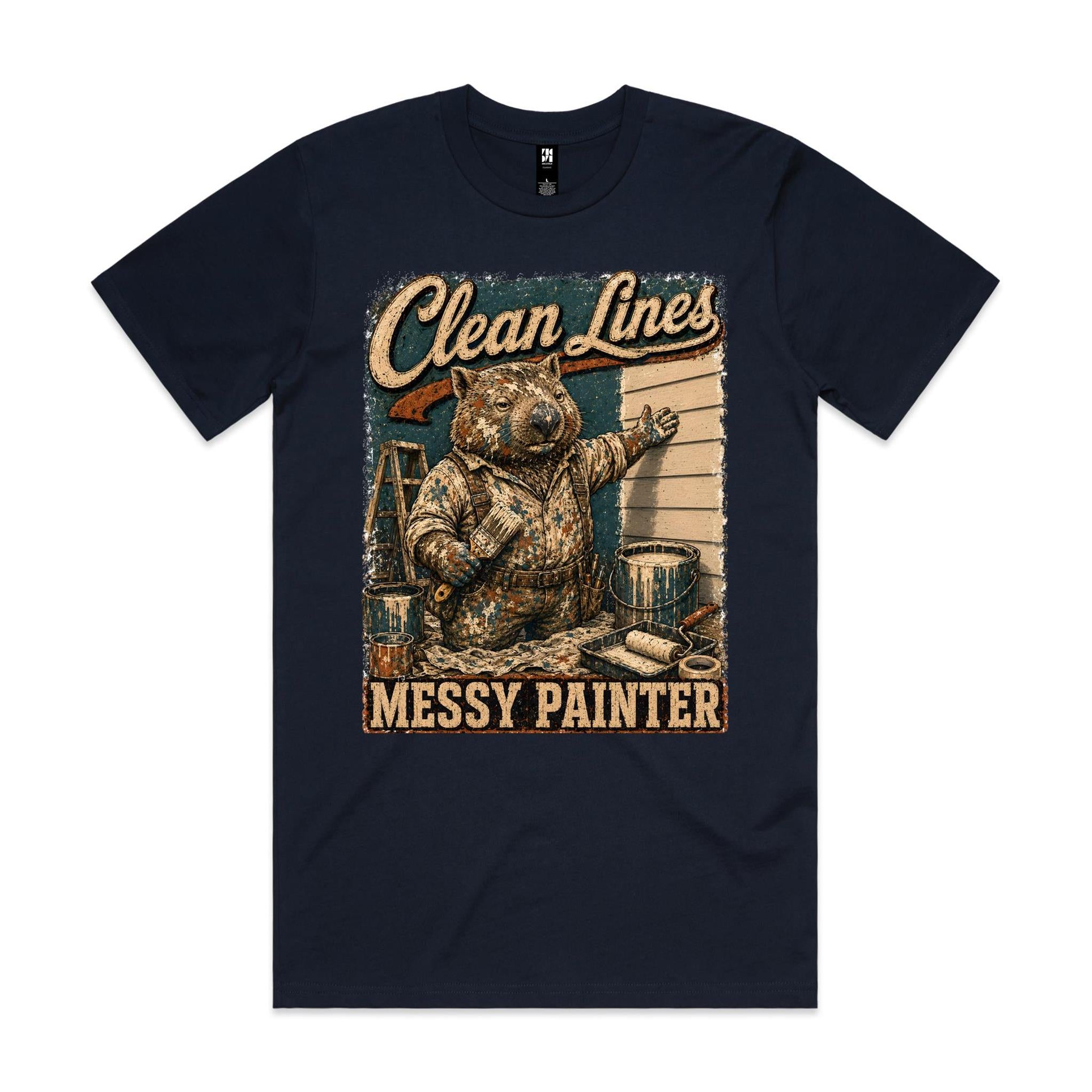 Clean Lines, Messy Painter | Wombat Painter Tee