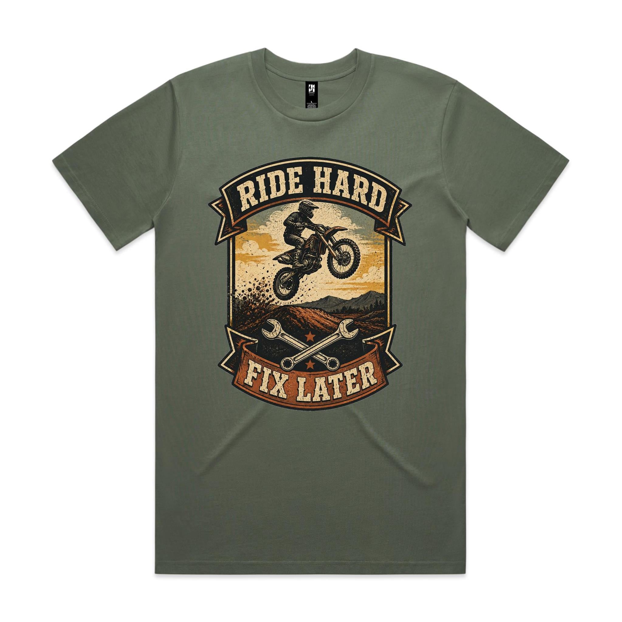Ride Hard, Fix Later — Dirt Bike Tee