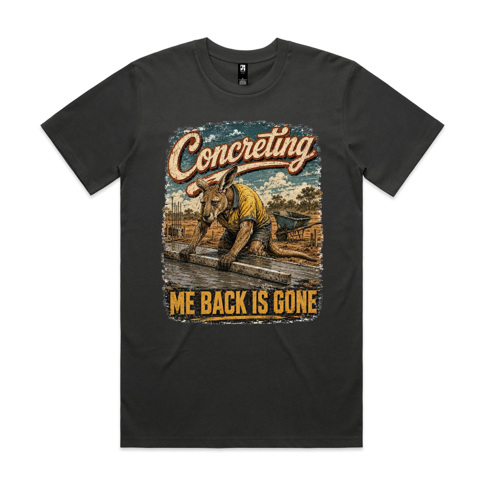 Concreting — Me Back Is Gone | Kangaroo Concreter Tee