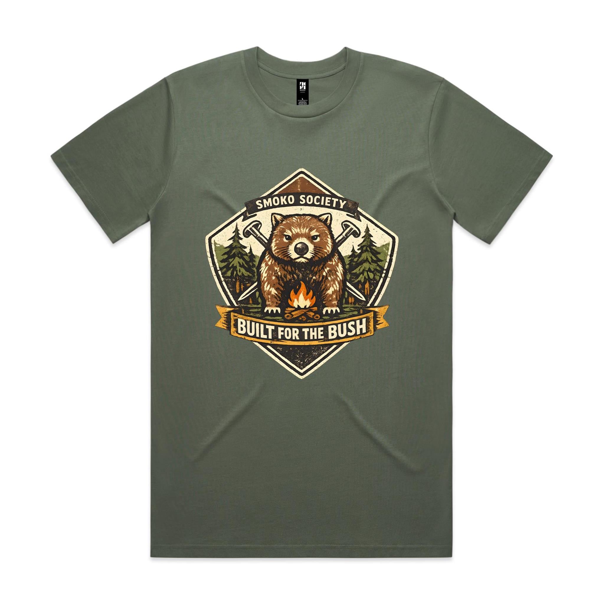 Smoko Society Wombat — Built for the Bush Tee