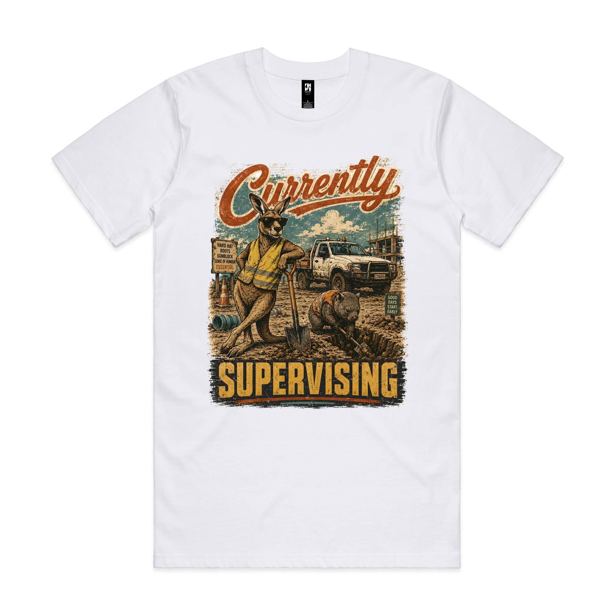 Currently Supervising — Kangaroo & Wombat Tradie Tee