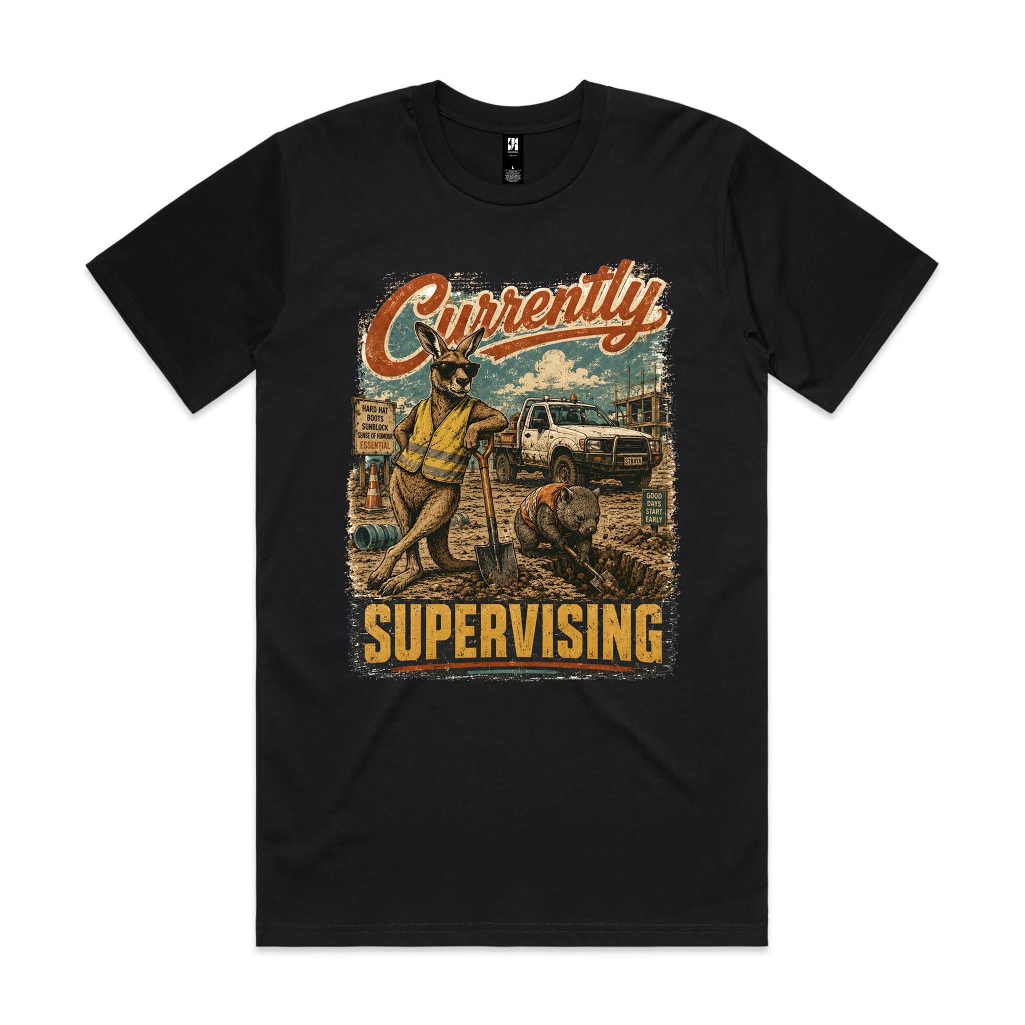 Currently Supervising — Kangaroo & Wombat Tradie Tee