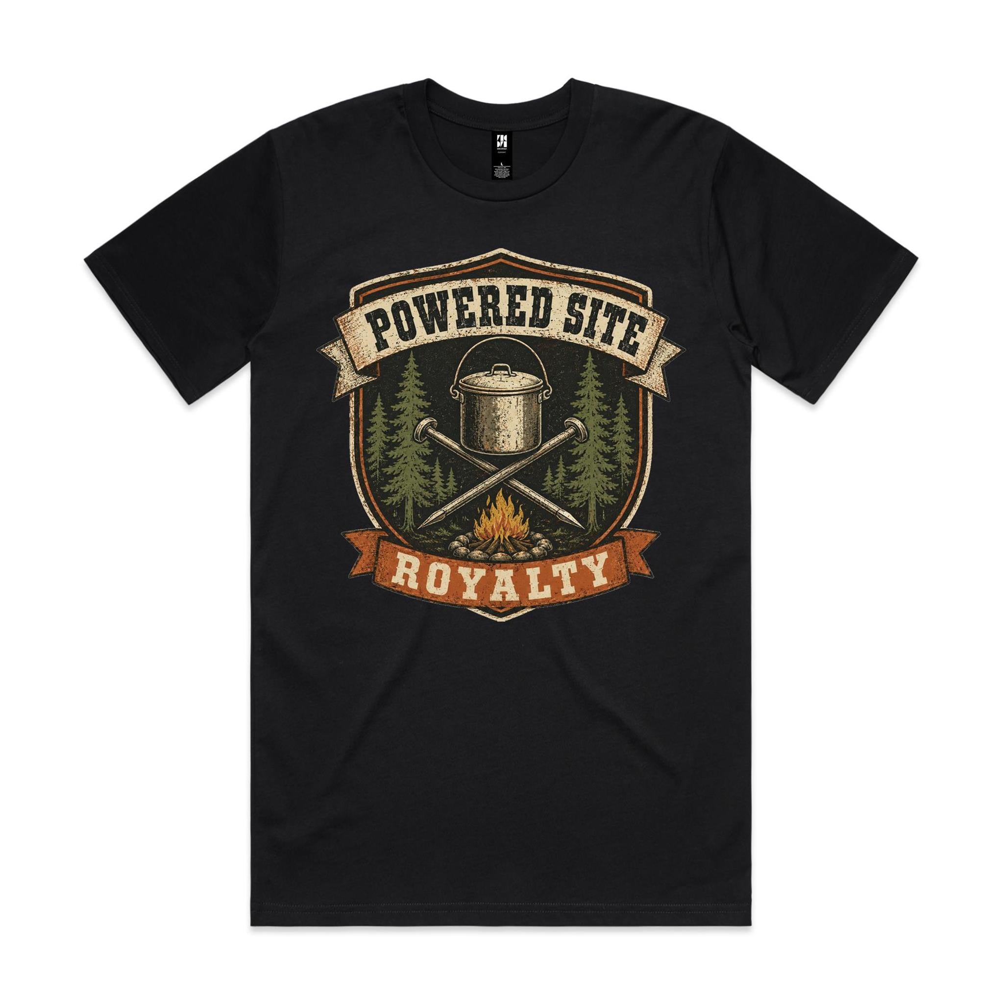 Powered Site Royalty — Camping Tee