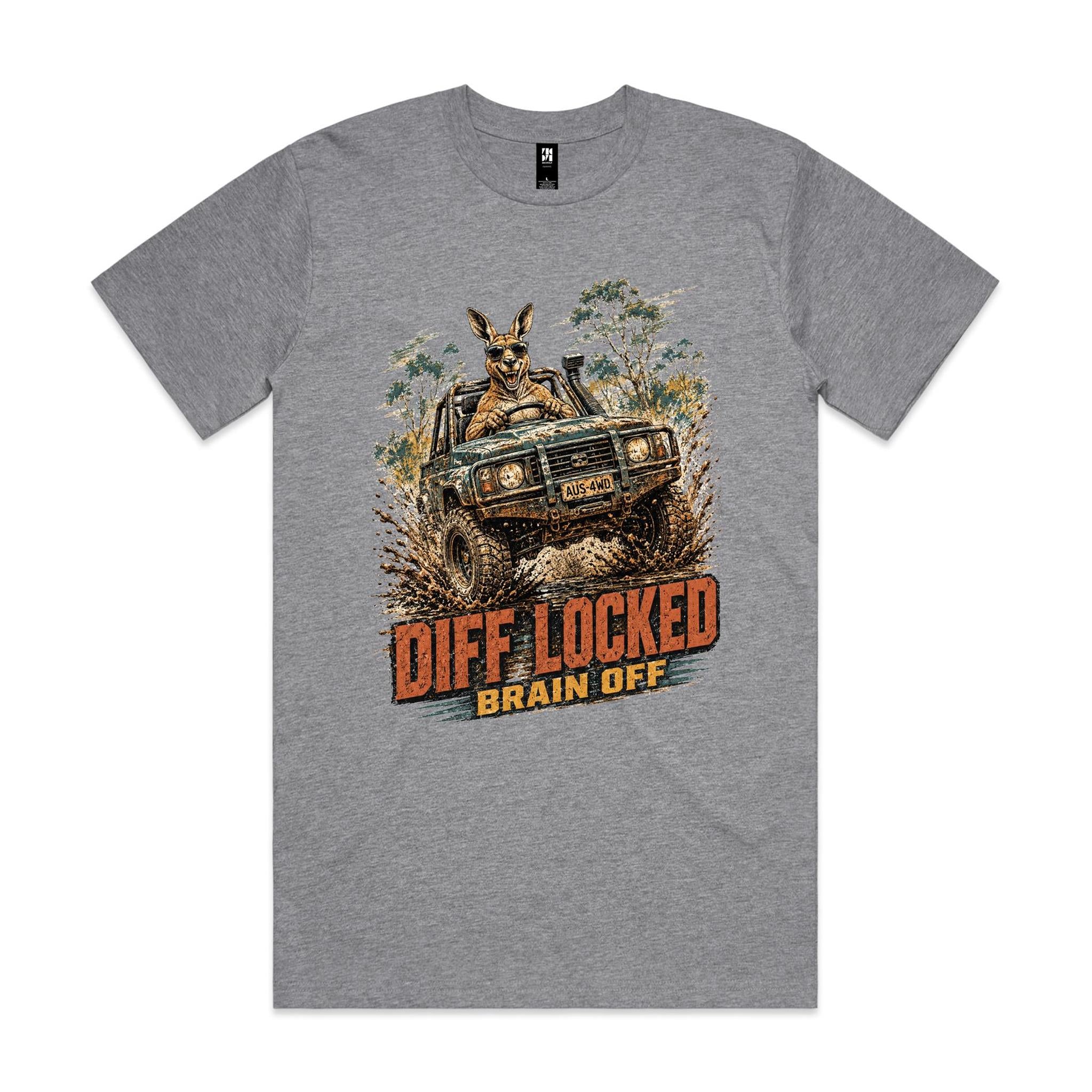 Diff Locked, Brain Off — 4WD Kangaroo Tee