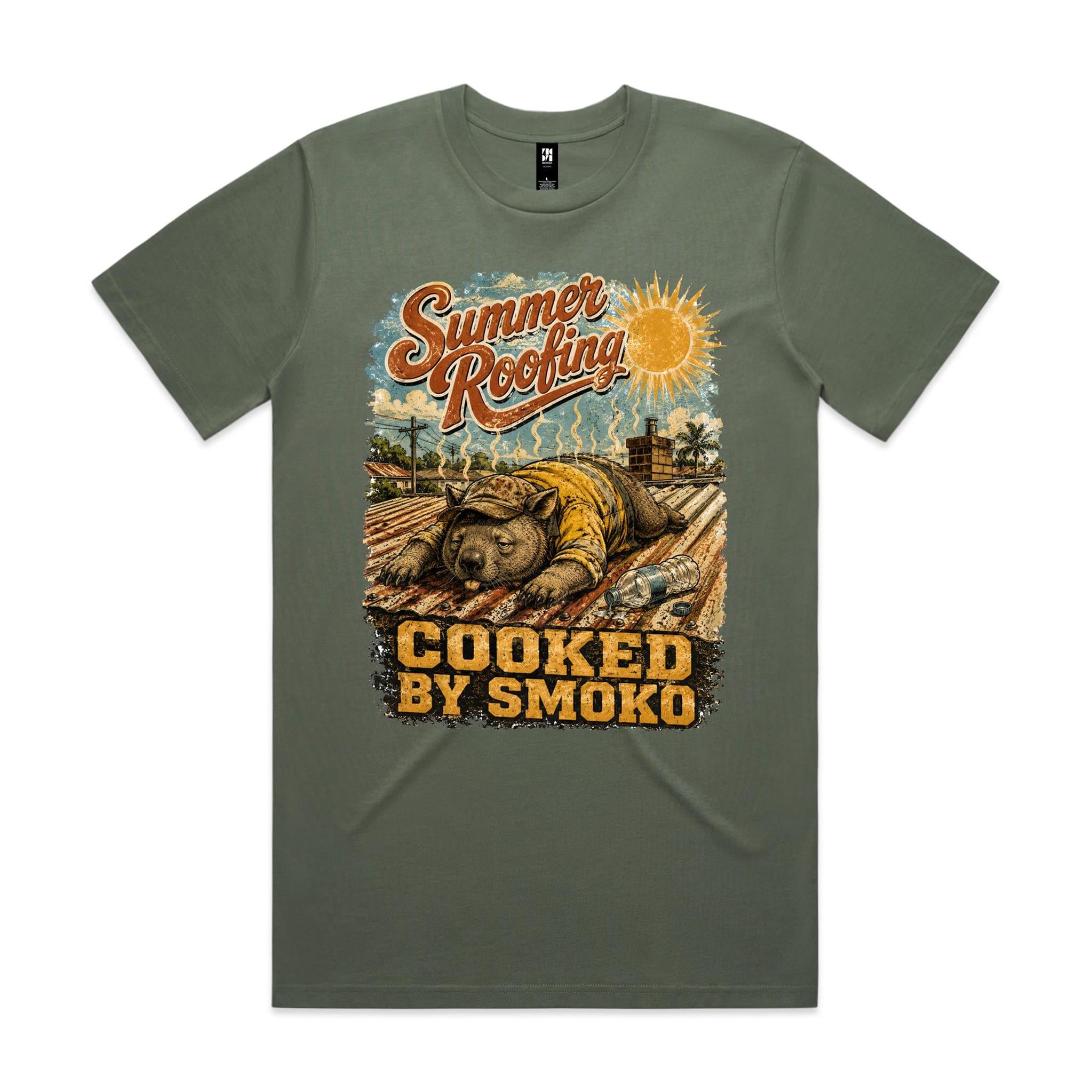 Summer Roofing — Cooked by Smoko | Wombat Roofer Tee