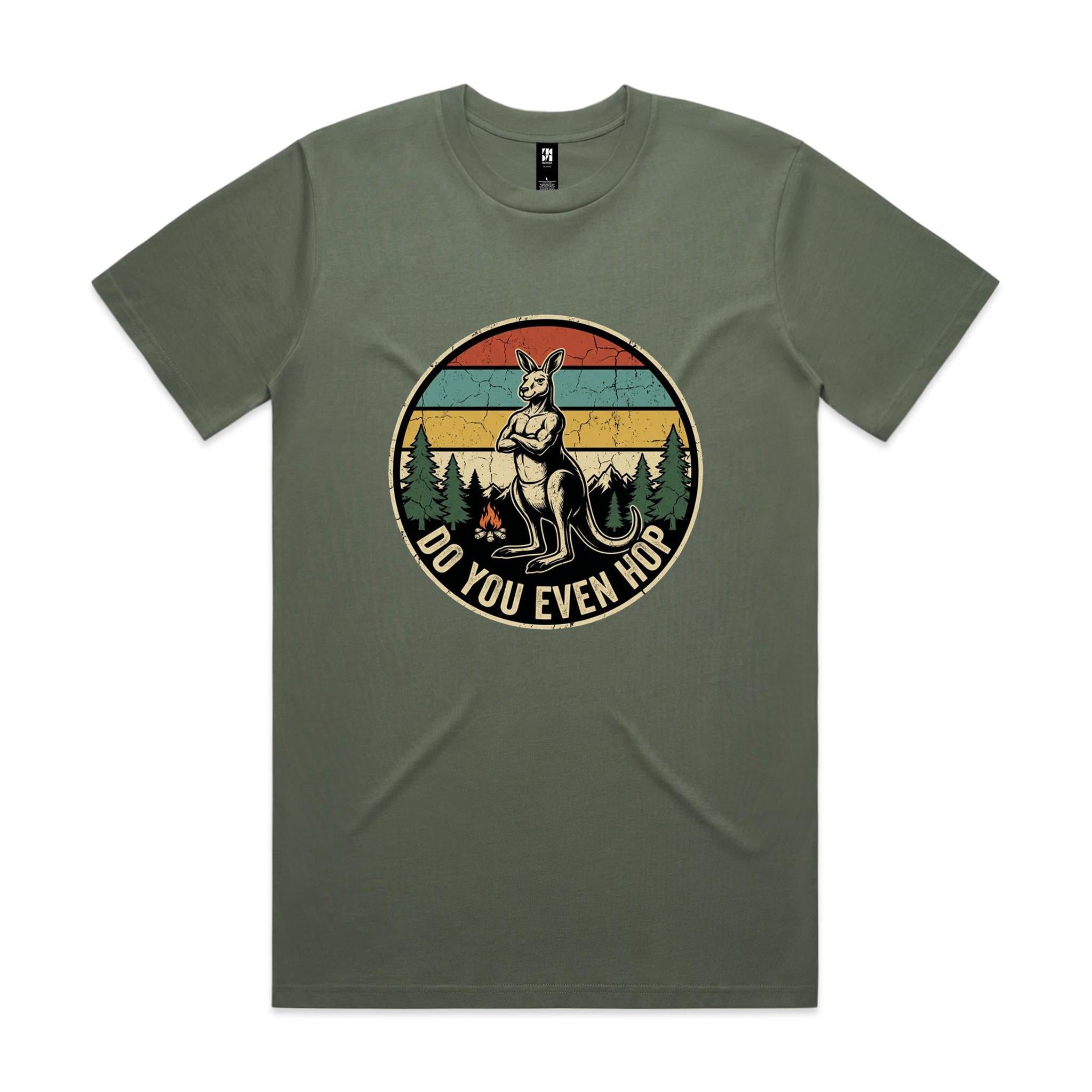 Do You Even Hop — Buff Kangaroo Retro Gym Tee