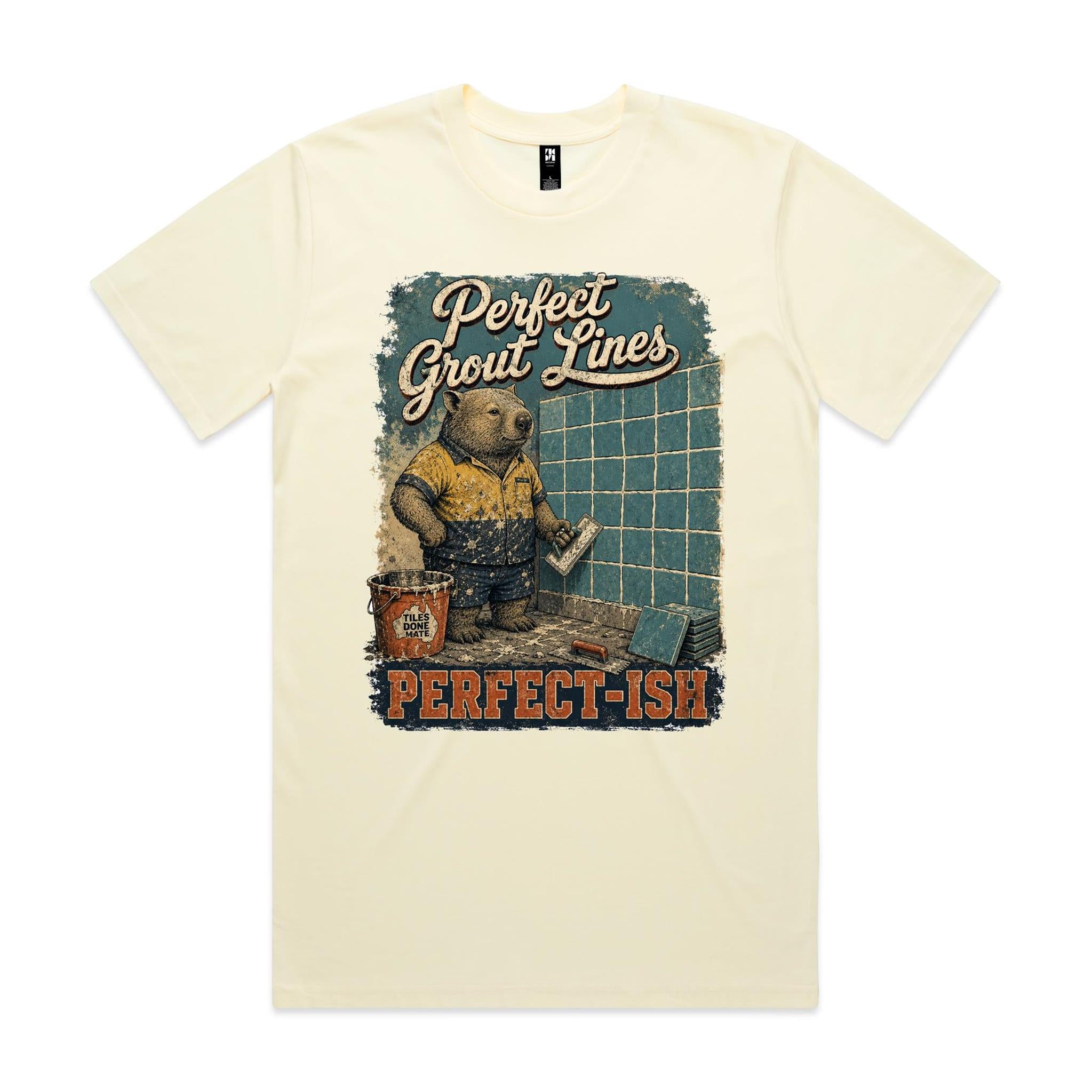 Perfect Grout Lines — Perfect-ish | Wombat Tiler Tee