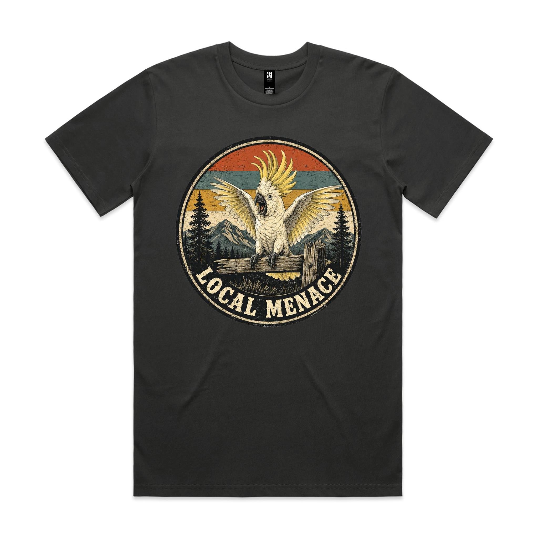 Local Menace — Cockatoo Retro Badge Tee