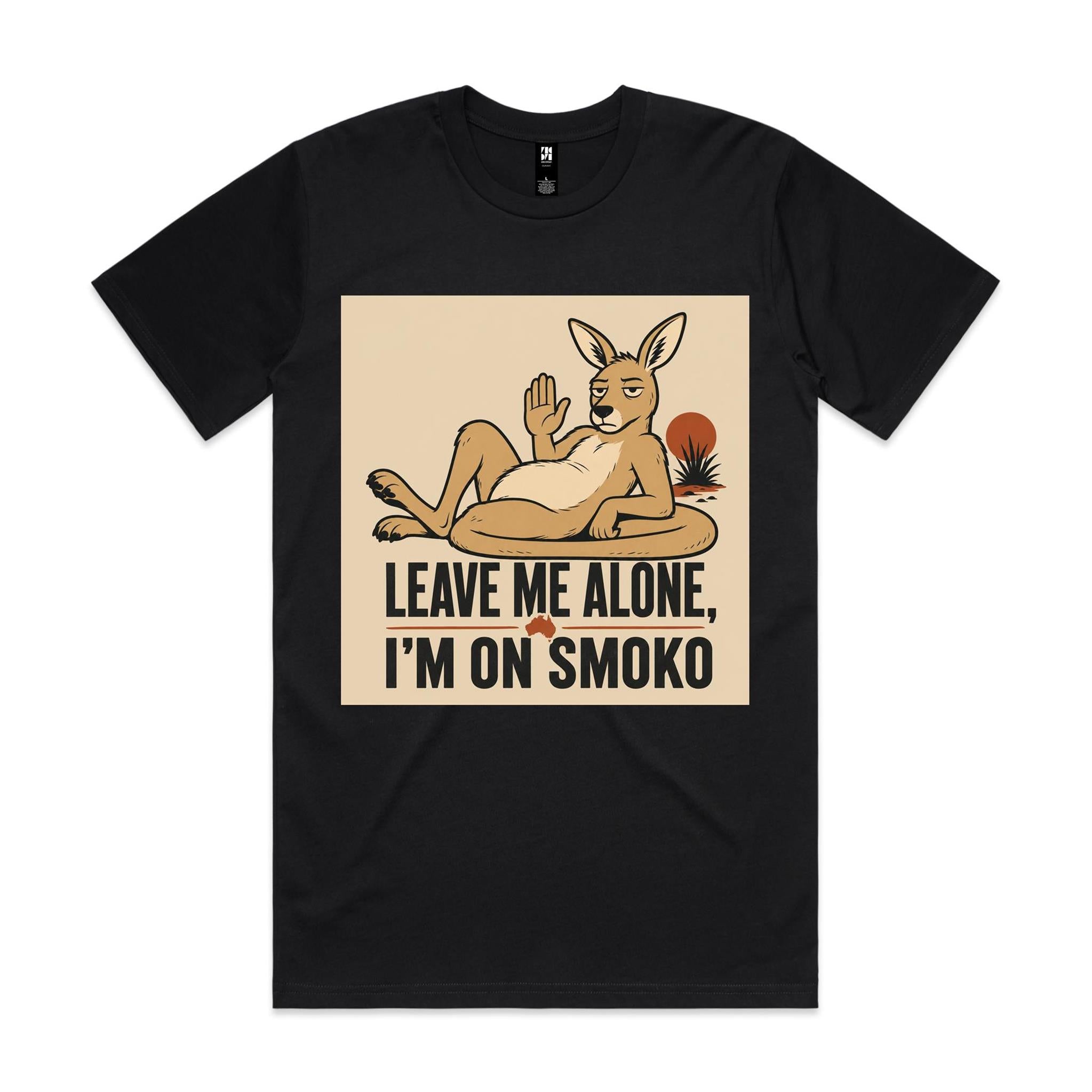 Leave Me Alone, I'm on Smoko — Reclining Kangaroo Tee
