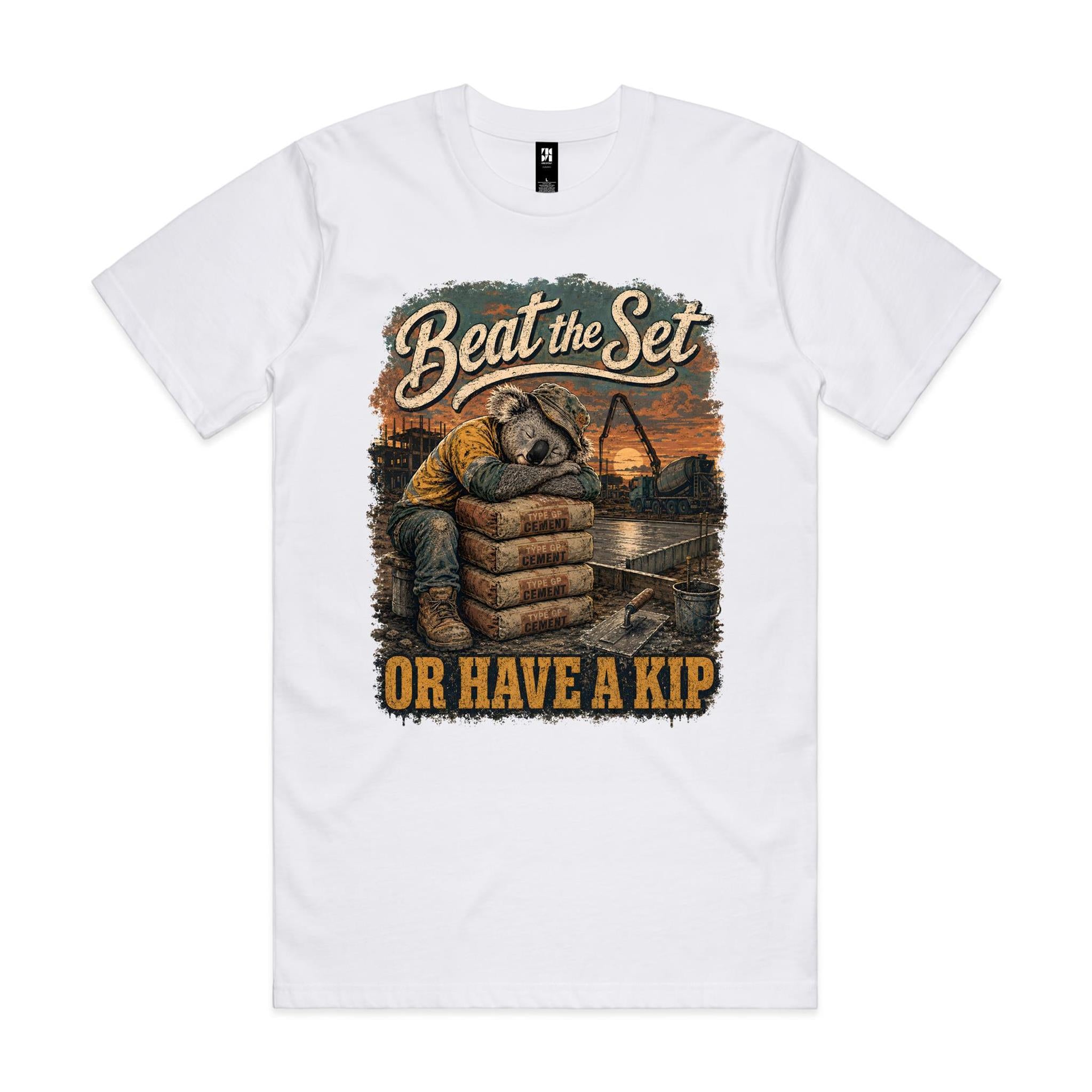 Beat the Set — Or Have a Kip | Koala Concreter Tee
