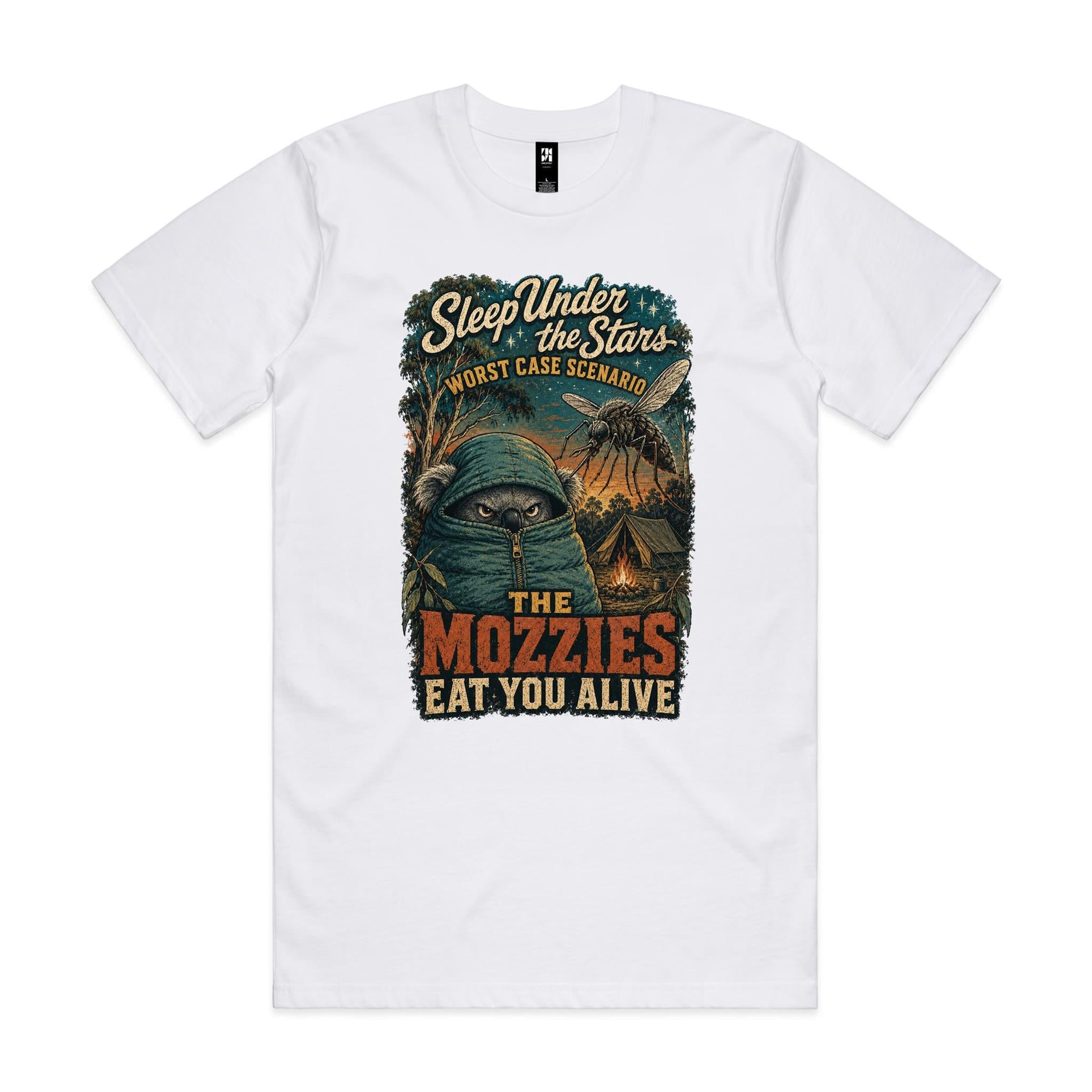 Sleep Under the Stars — The Mozzies Eat You Alive | Koala Camping Tee
