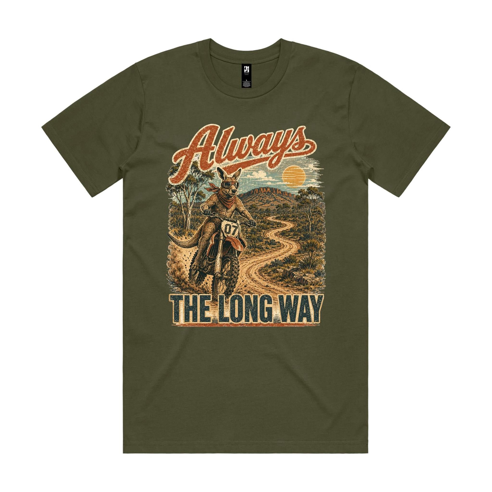 Always the Long Way — Kangaroo Dirt Bike Tee