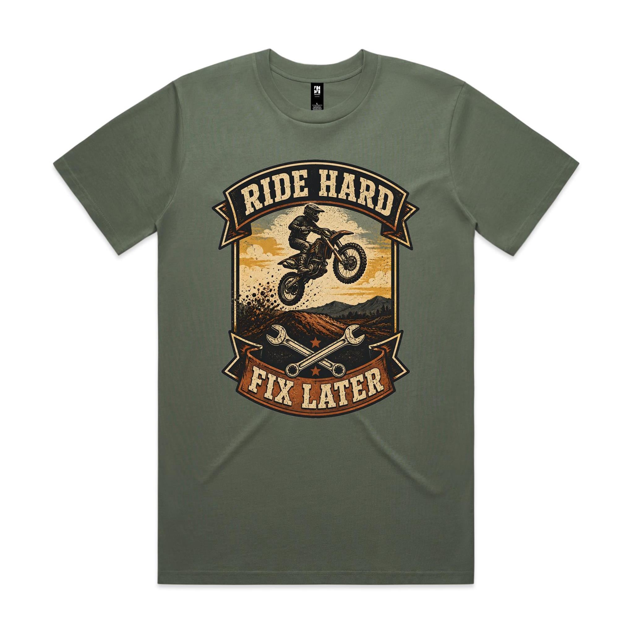 Ride Hard, Fix Later — Dirt Bike Tee