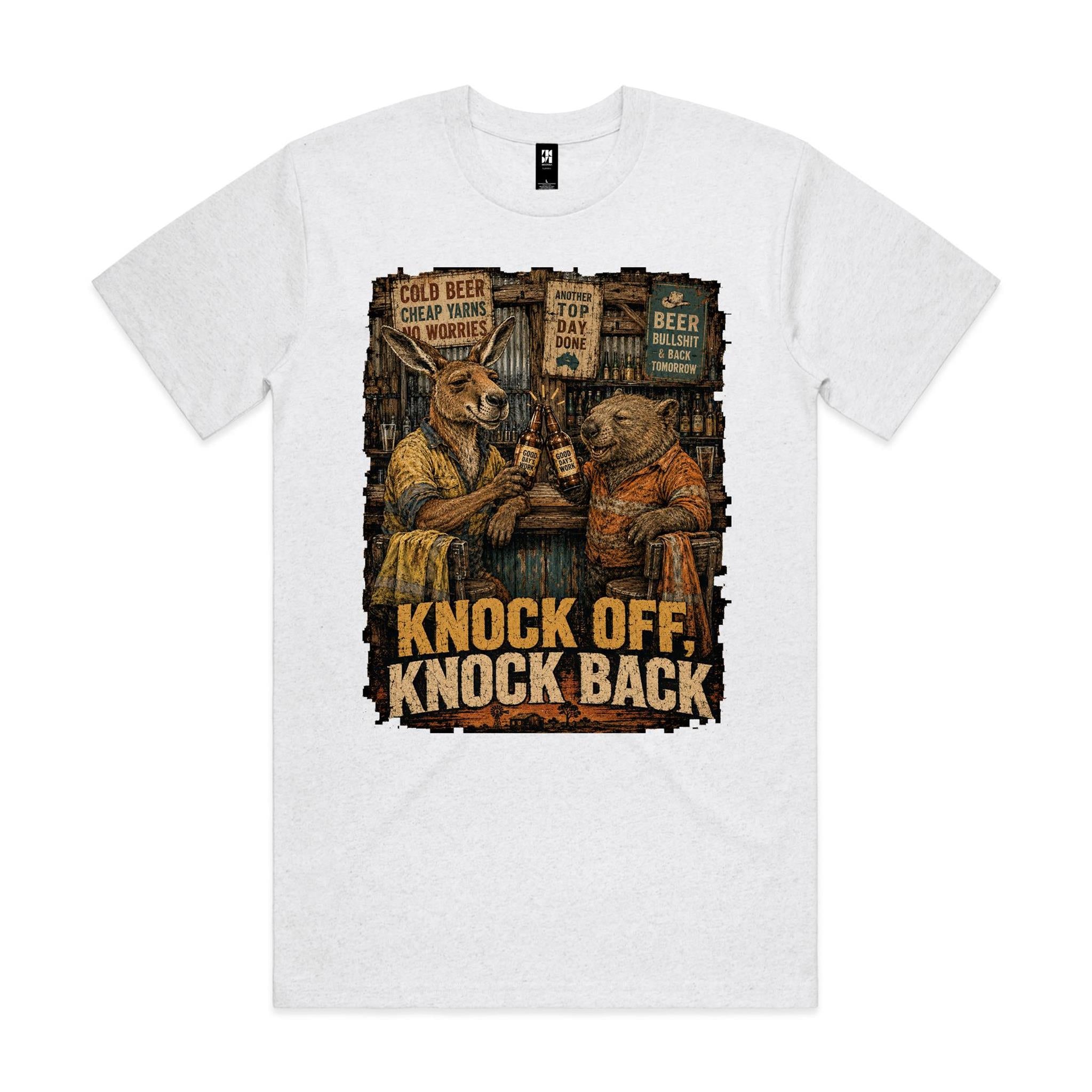 Knock Off, Knock Back — Kangaroo & Wombat Pub Tee