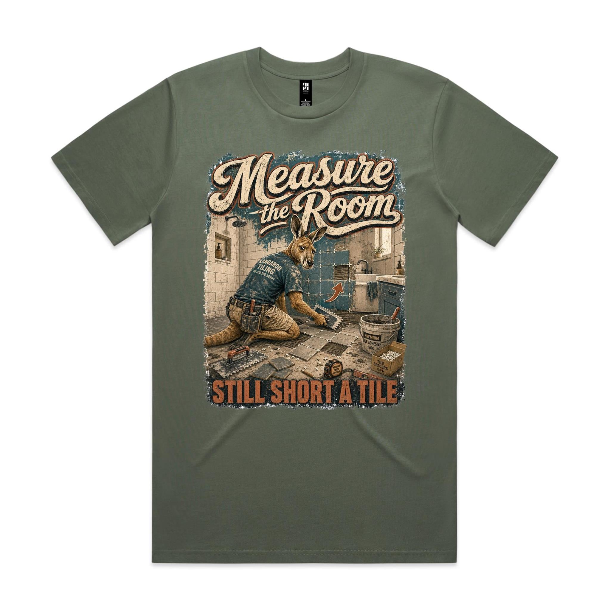 Measure the Room — Still Short a Tile | Kangaroo Tiler Tee