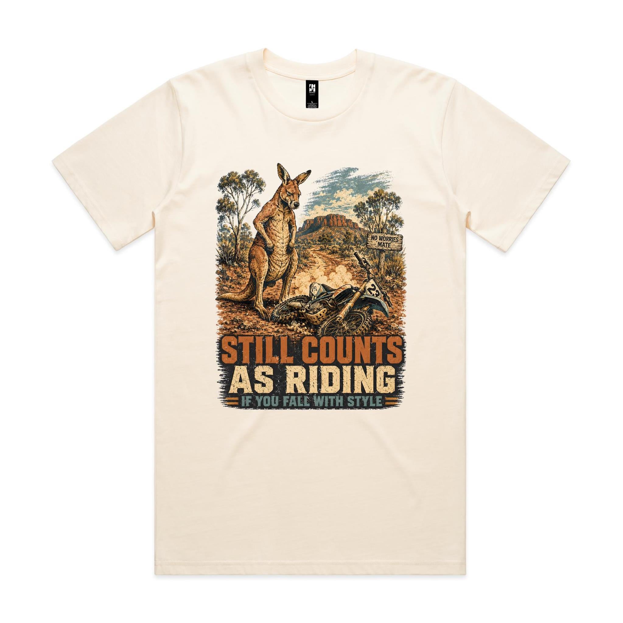 Still Counts as Riding — Kangaroo Dirt Bike Tee