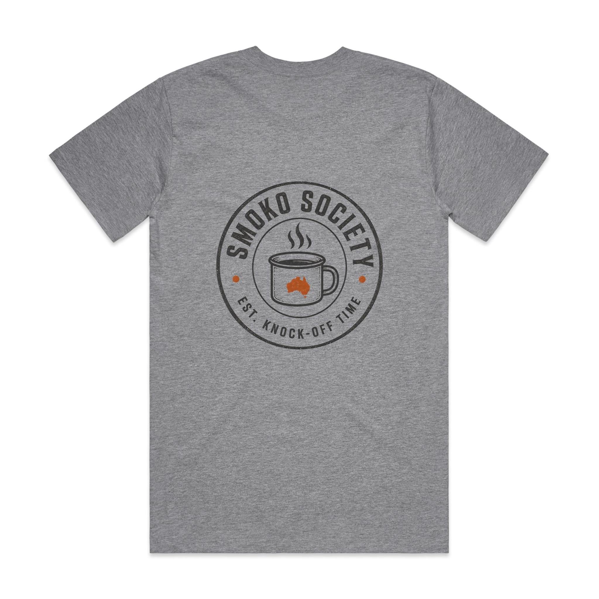 Smoko Society — Est. Knock-Off Time | Enamel Mug Logo Tee