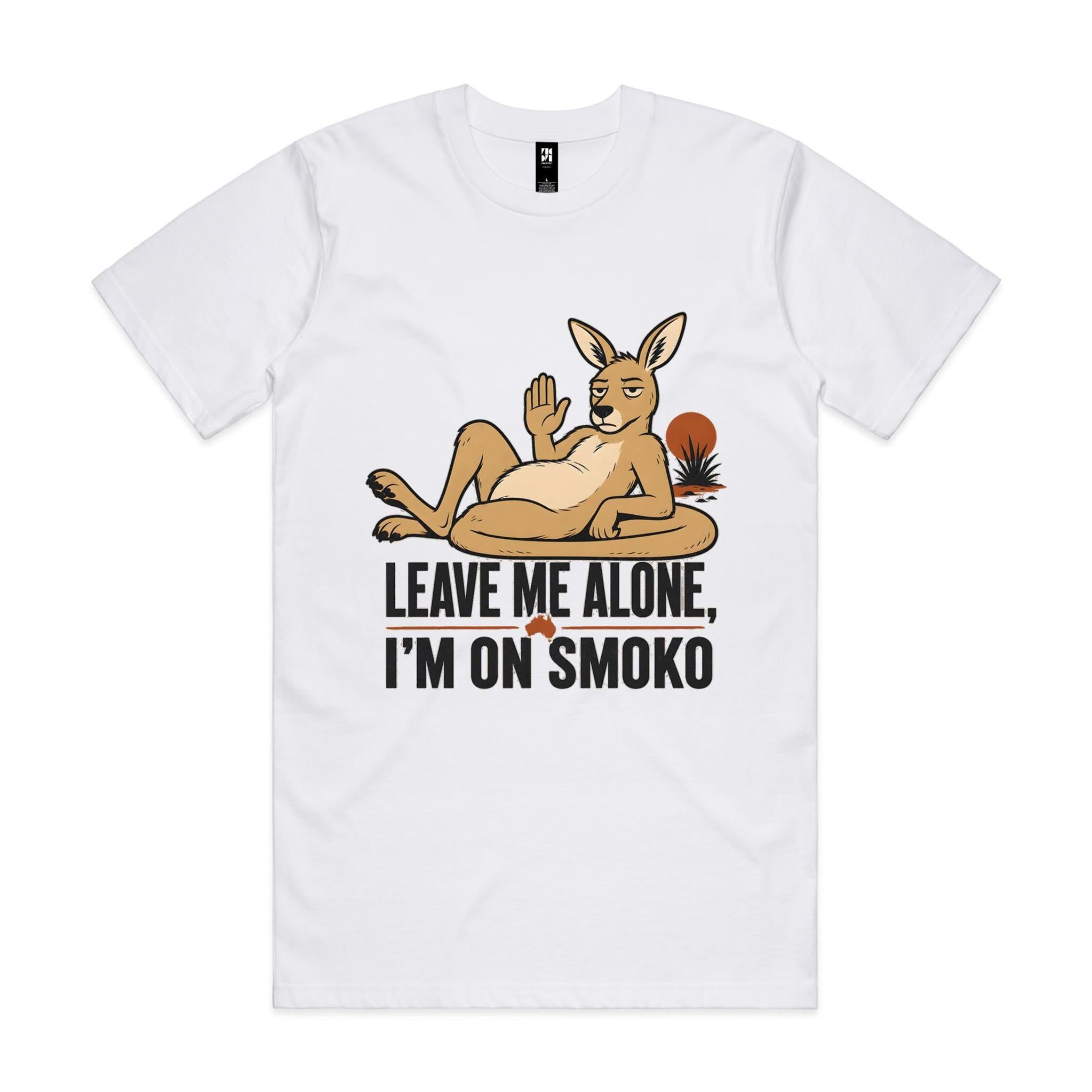 Leave Me Alone, I'm on Smoko — Reclining Kangaroo Tee
