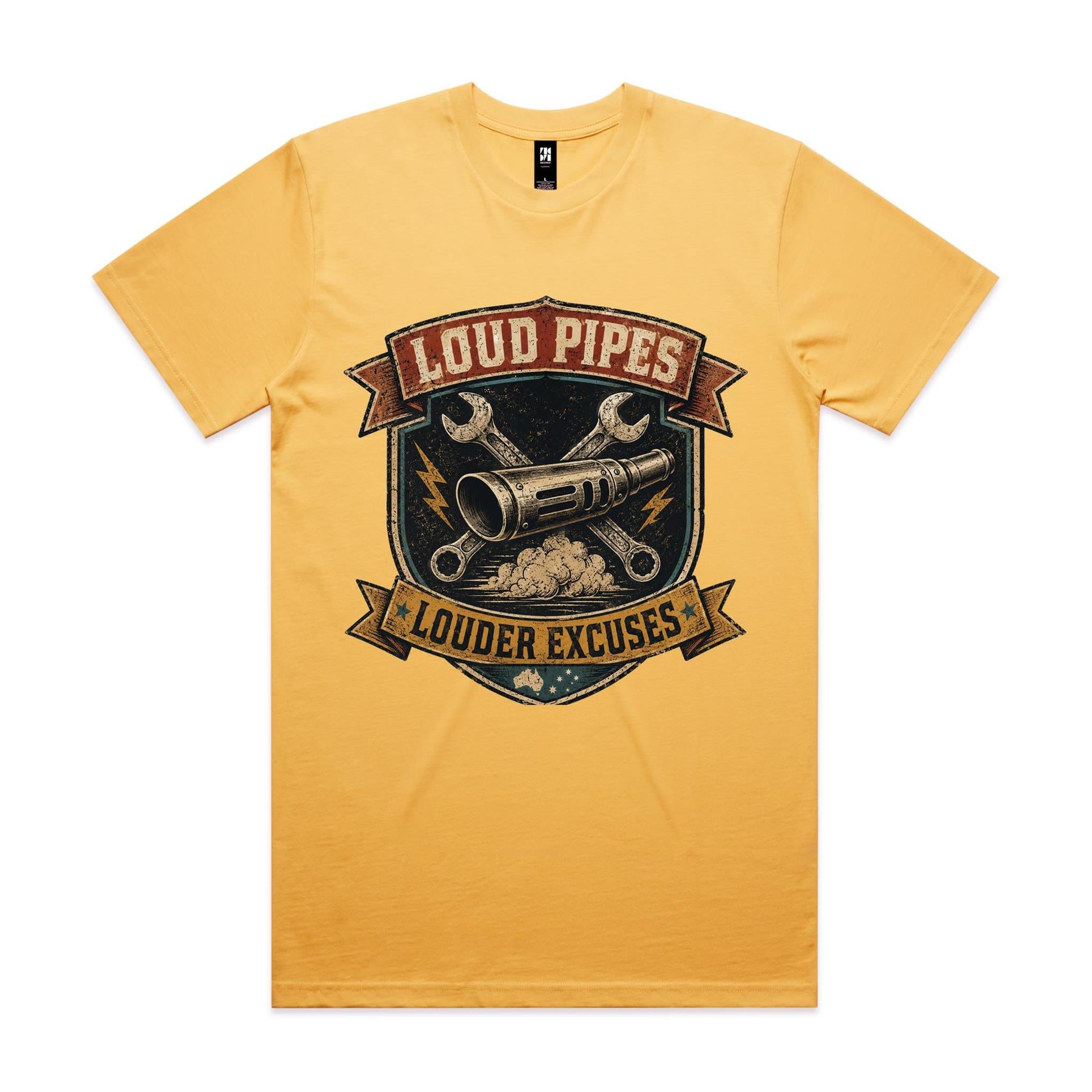 Loud Pipes, Louder Excuses — Motorbike Tee