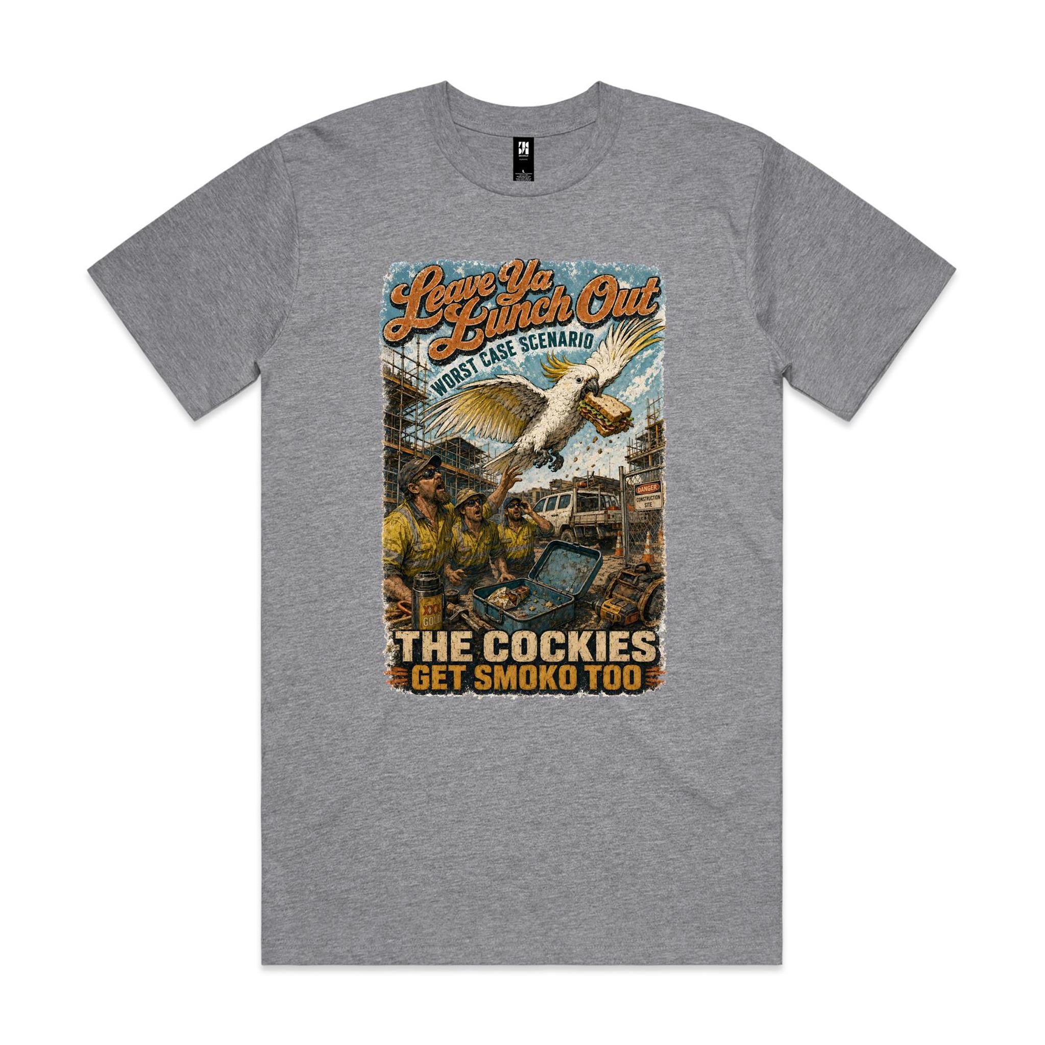 Leave Ya Lunch Out — The Cockies Get Smoko Too | Cockatoo Tradie Tee