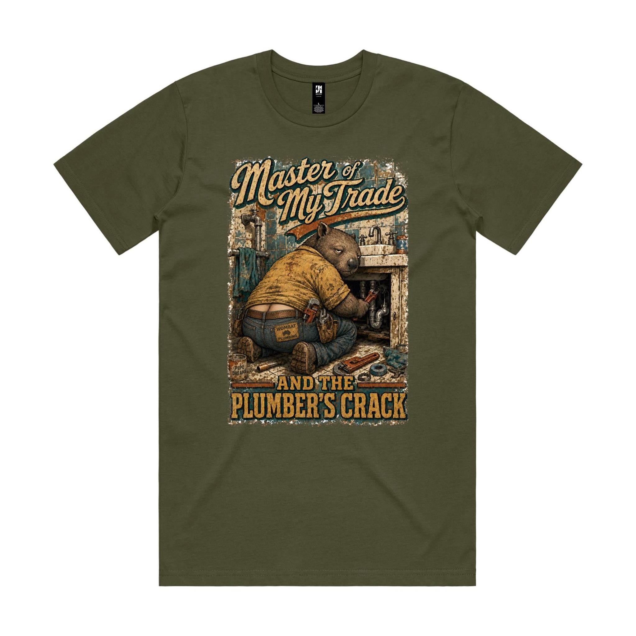 Master of My Trade — And the Plumber's Crack | Wombat Plumber Tee