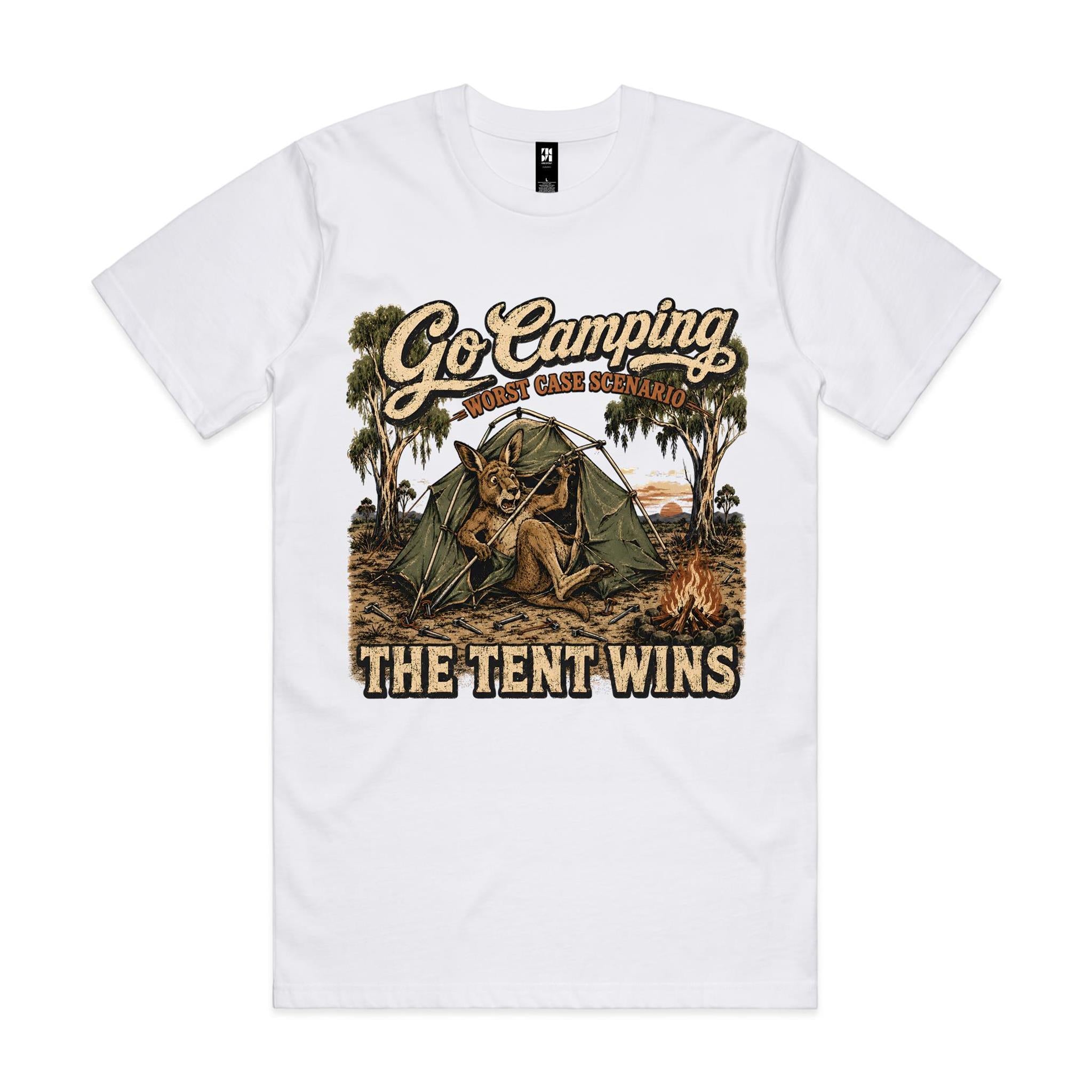 Go Camping — The Tent Wins | Kangaroo Camping Tee