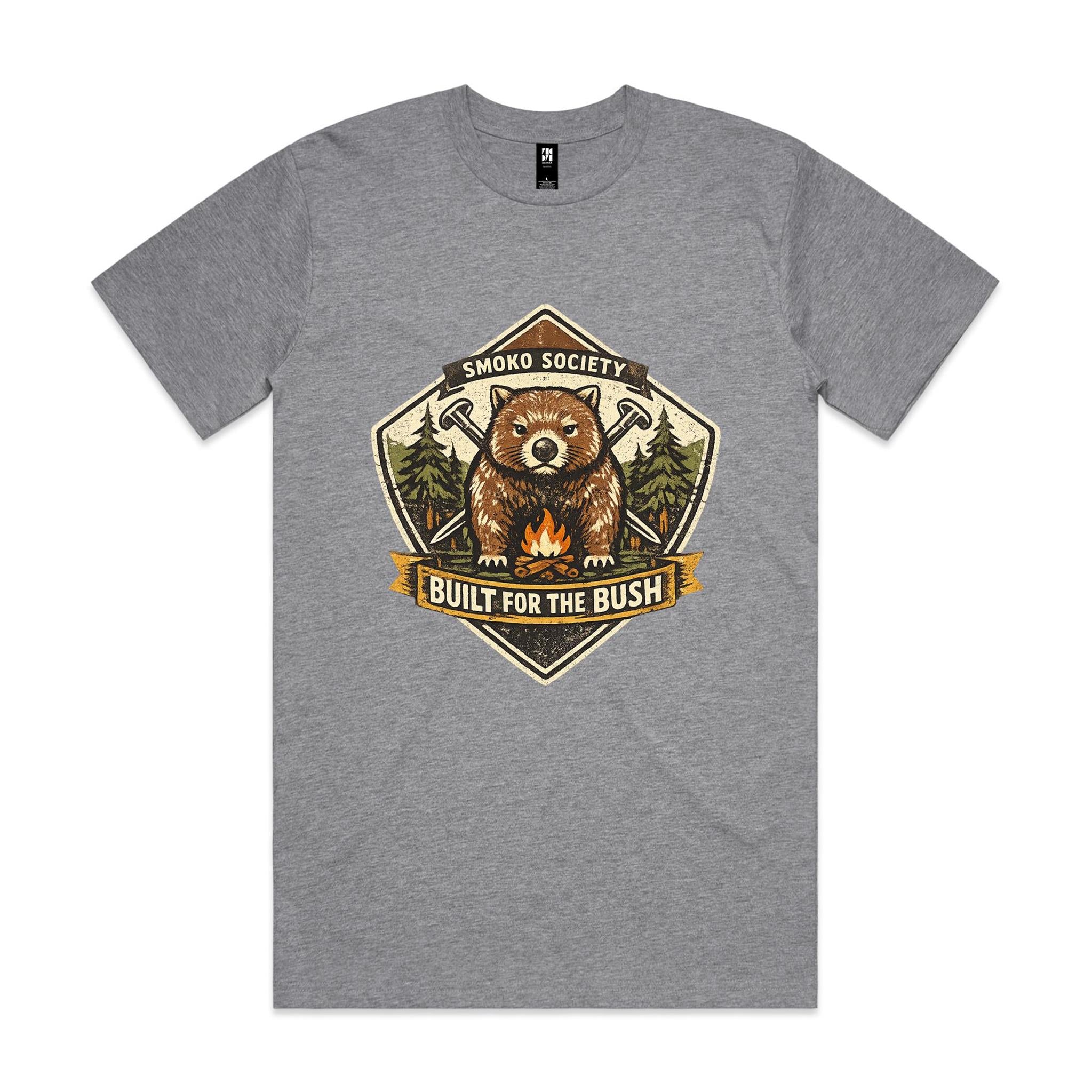 Smoko Society Wombat — Built for the Bush Tee