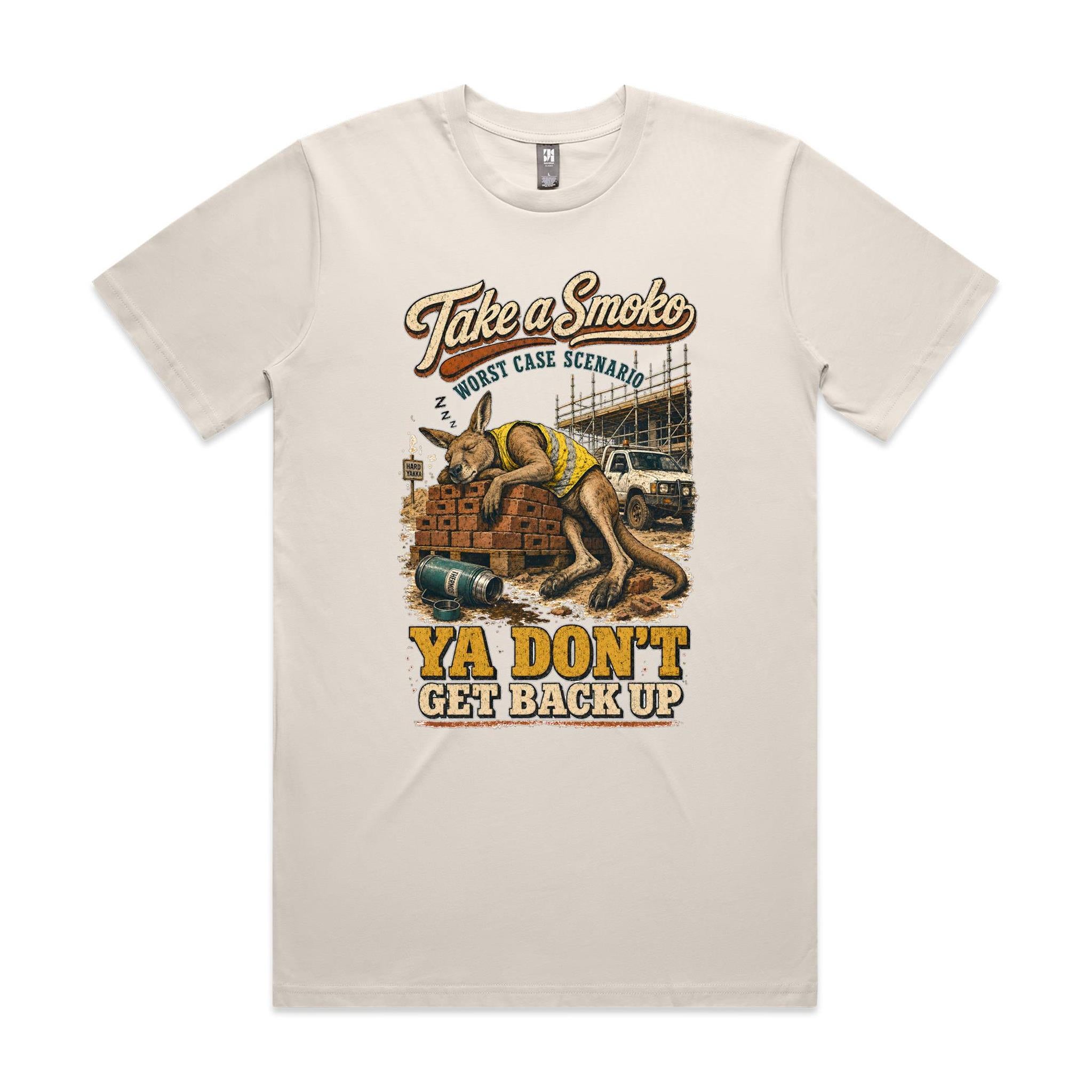 Take a Smoko — Ya Don't Get Back Up | Kangaroo Tradie Tee