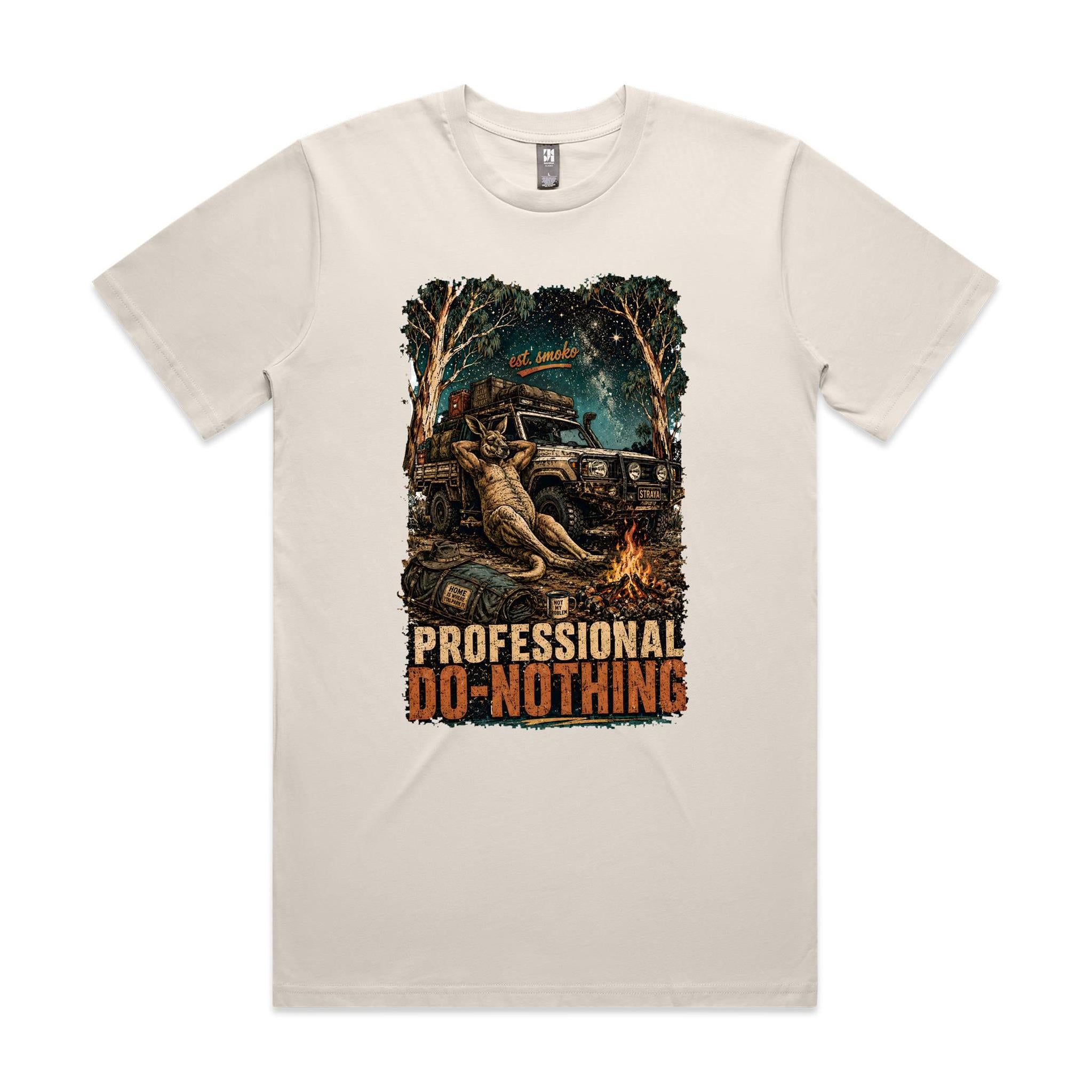 Professional Do-Nothing — Est. Smoko | Kangaroo 4WD Camping Tee