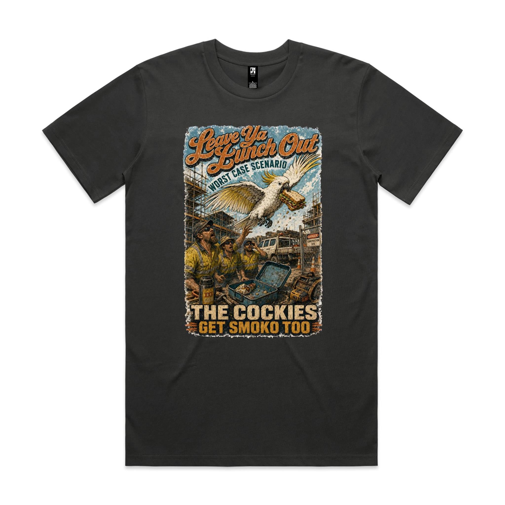 Leave Ya Lunch Out — The Cockies Get Smoko Too | Cockatoo Tradie Tee