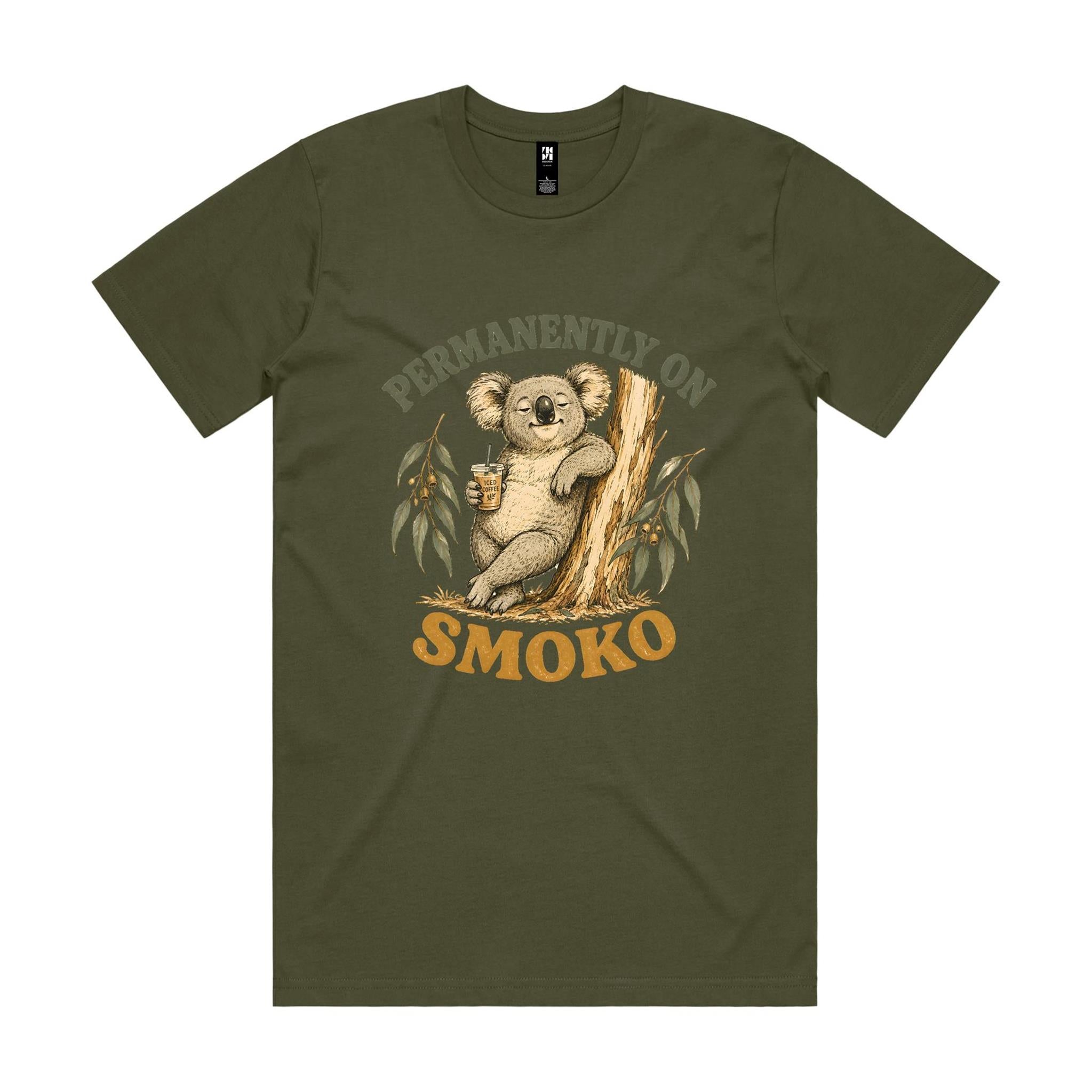 Permanently on Smoko — Iced Coffee Koala Tee