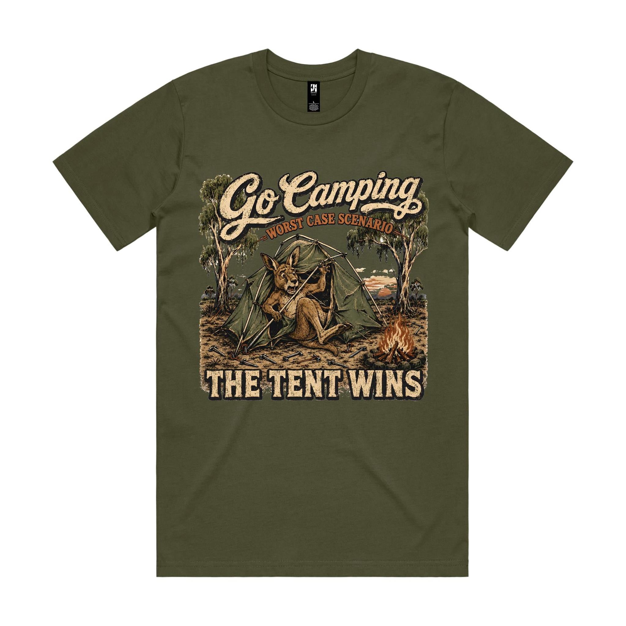 Go Camping — The Tent Wins | Kangaroo Camping Tee