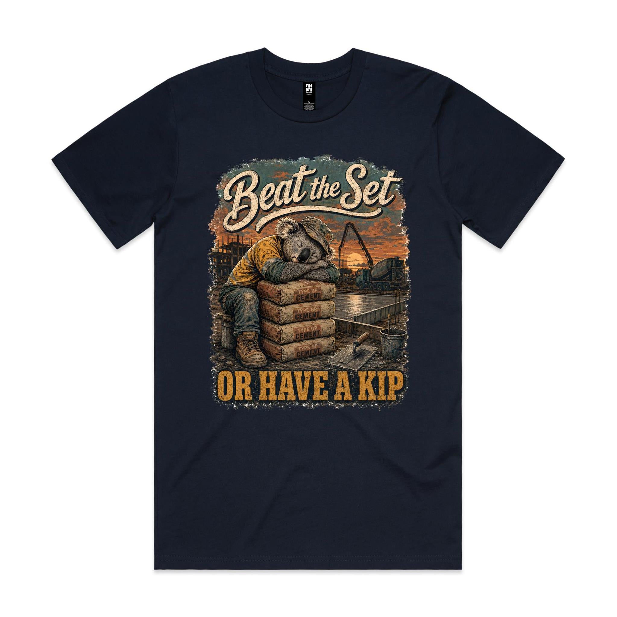Beat the Set — Or Have a Kip | Koala Concreter Tee