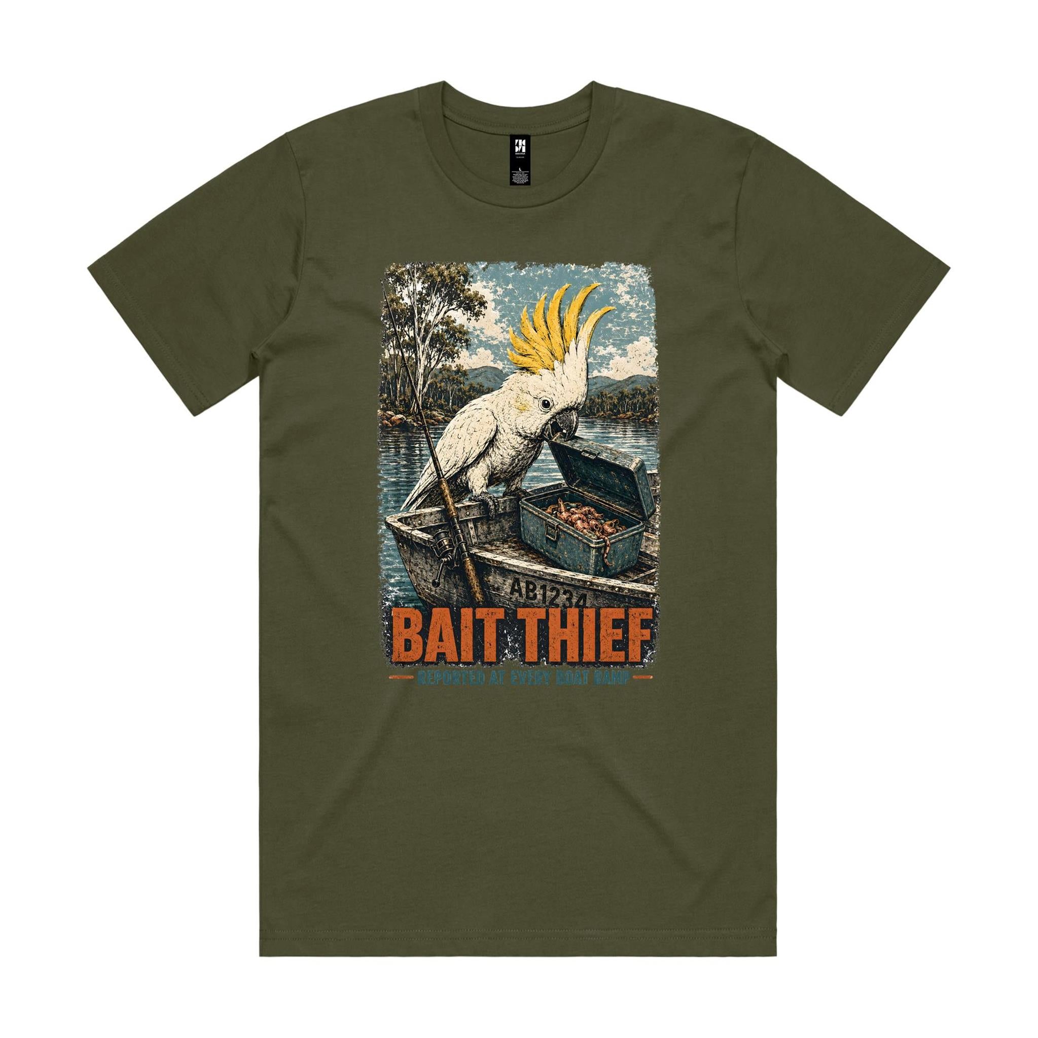 Bait Thief — Reported at Every Boat Ramp | Cockatoo Fishing Tee