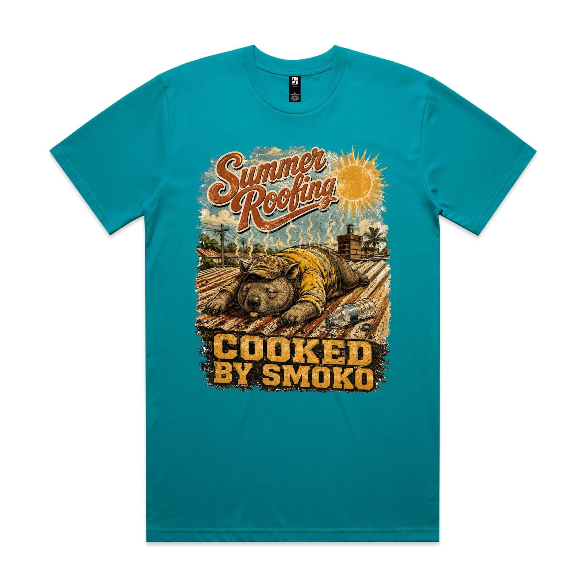 Summer Roofing — Cooked by Smoko | Wombat Roofer Tee