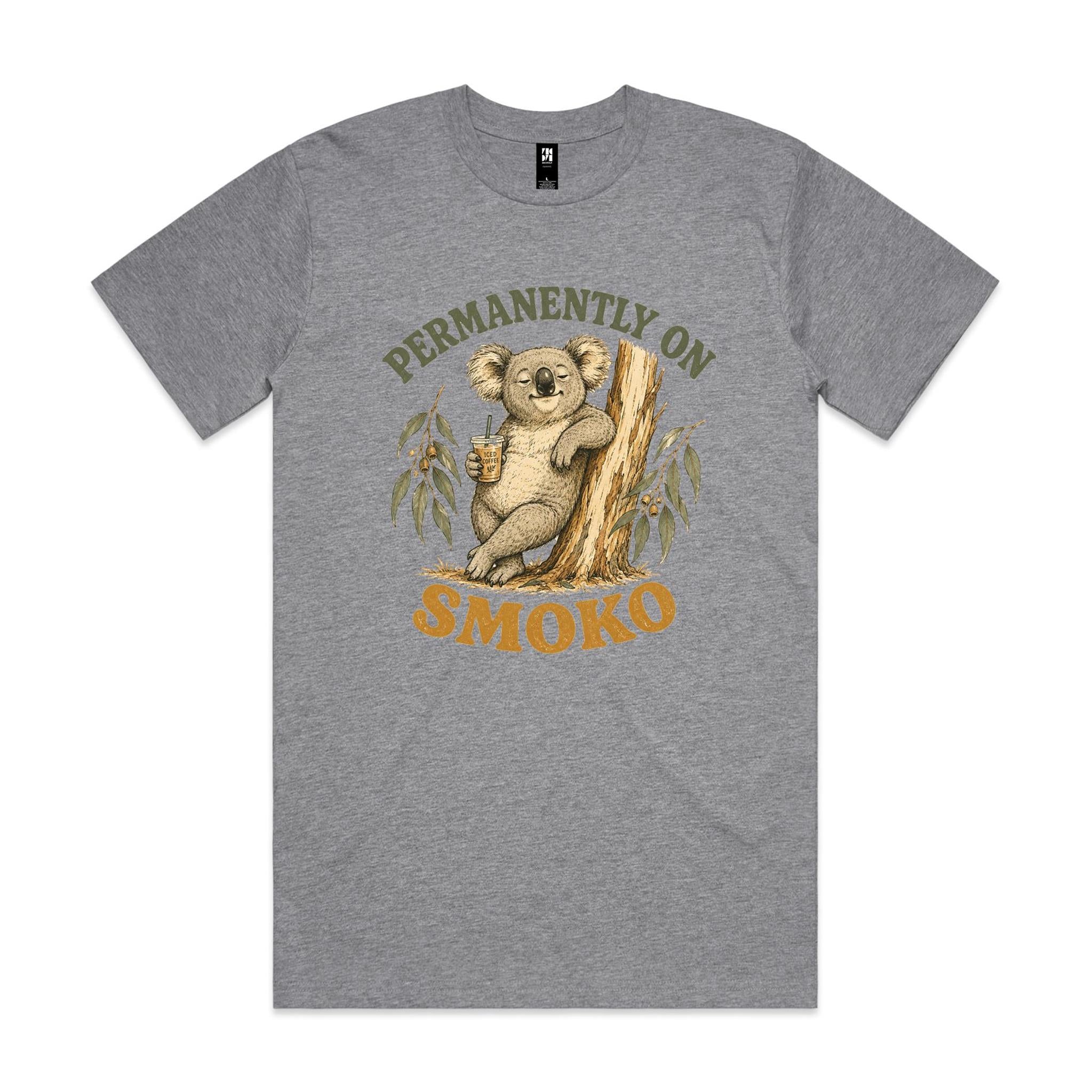 Permanently on Smoko — Iced Coffee Koala Tee