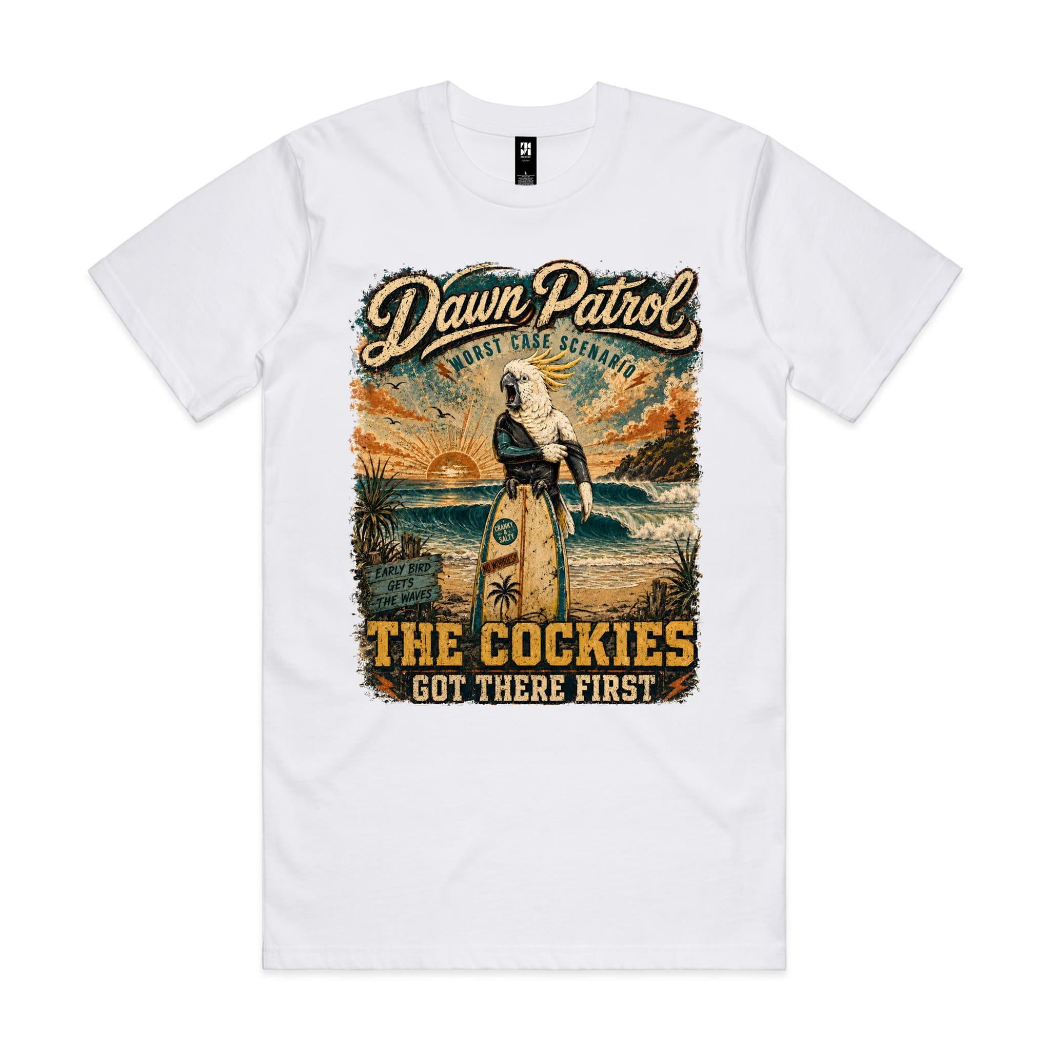 Dawn Patrol — The Cockies Got There First | Cockatoo Surf Tee