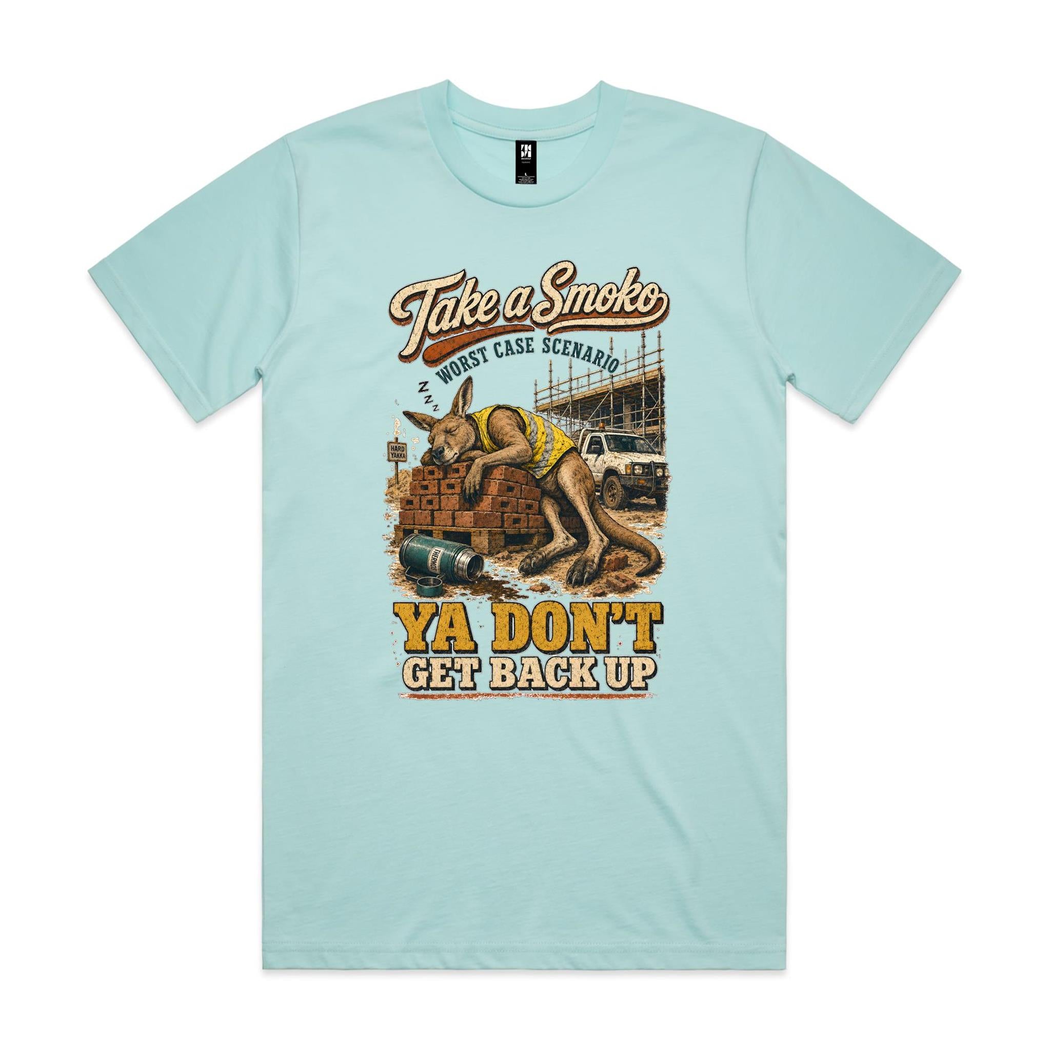 Take a Smoko — Ya Don't Get Back Up | Kangaroo Tradie Tee