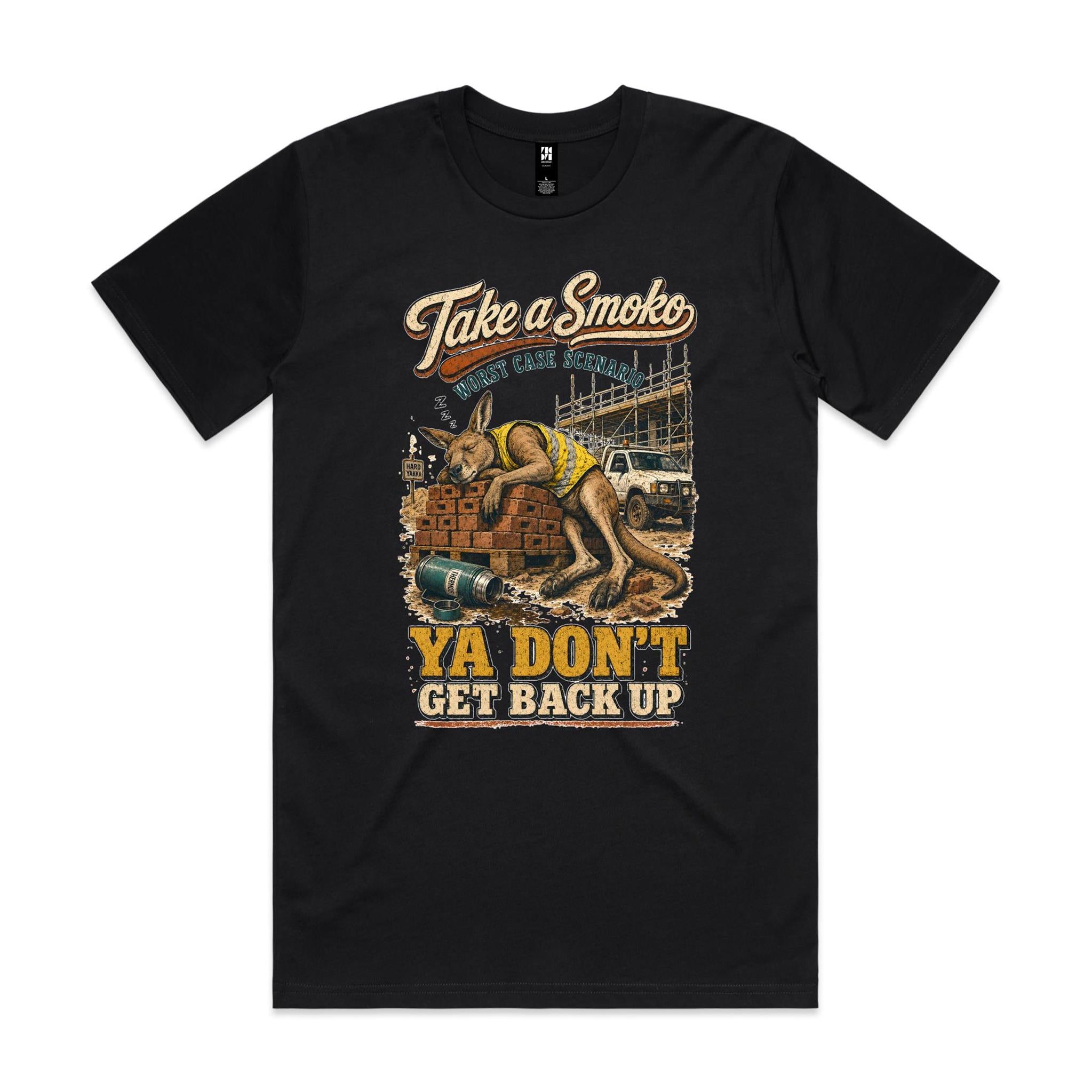 Take a Smoko — Ya Don't Get Back Up | Kangaroo Tradie Tee