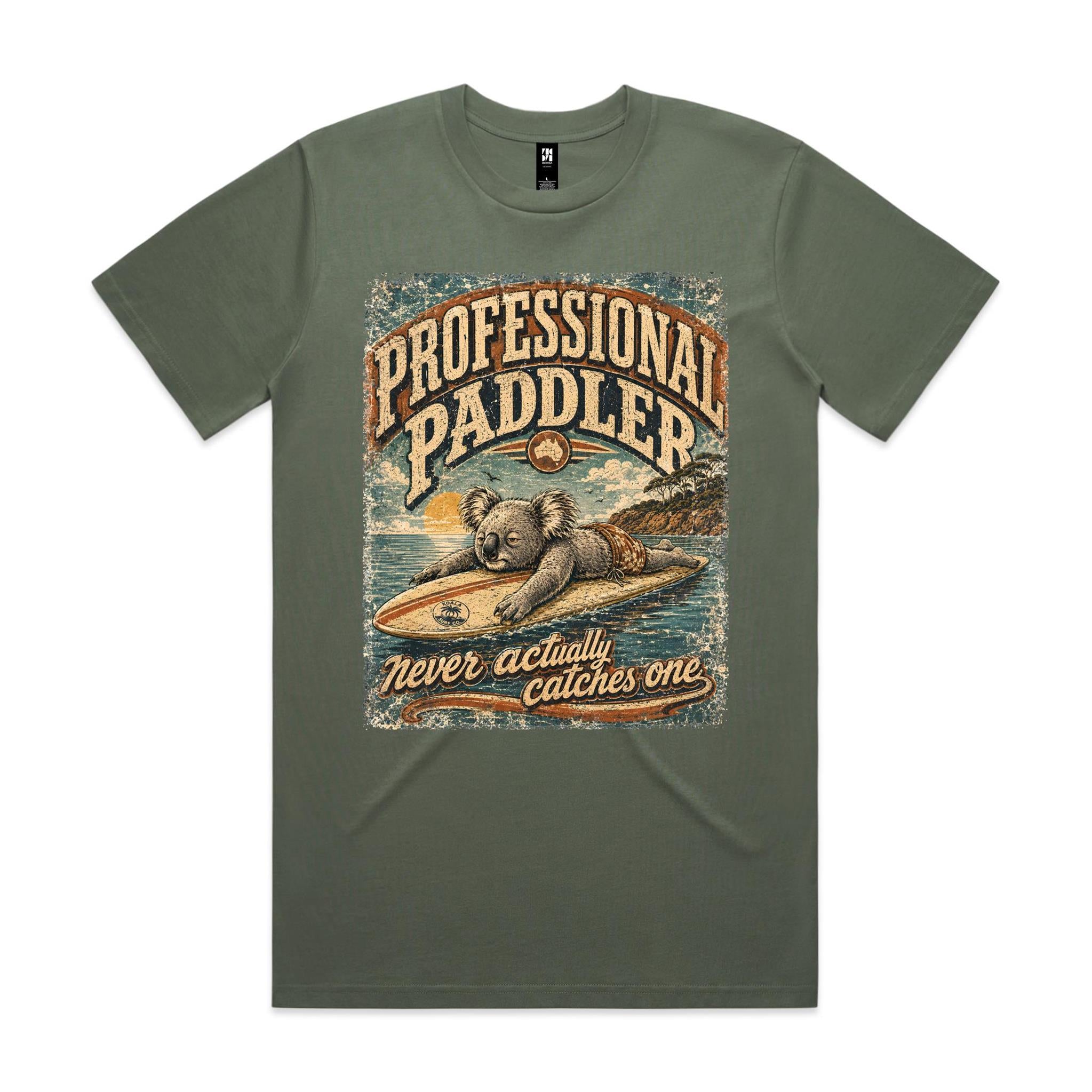 Professional Paddler — Never Actually Catches One | Koala Surf Tee