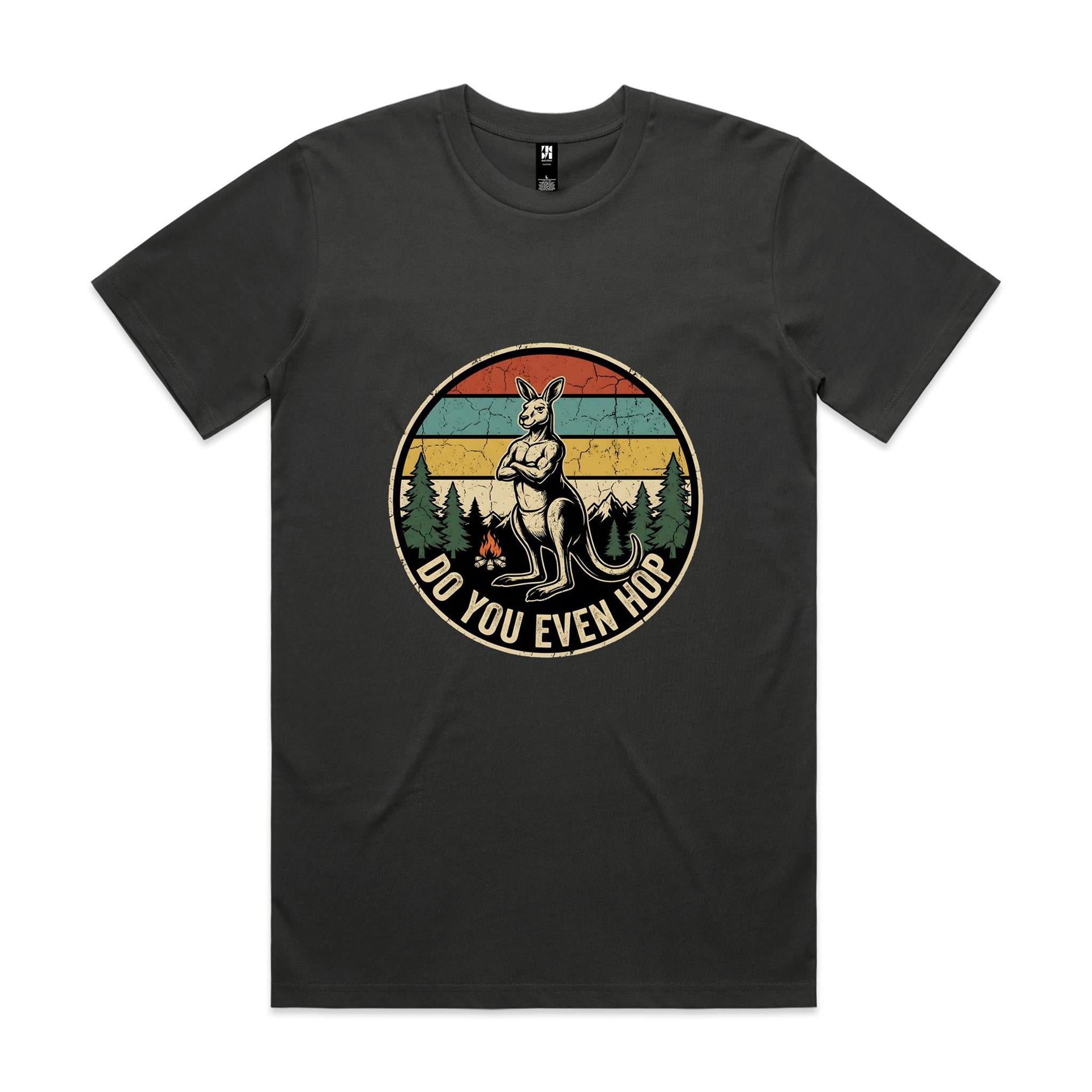 Do You Even Hop — Buff Kangaroo Retro Gym Tee