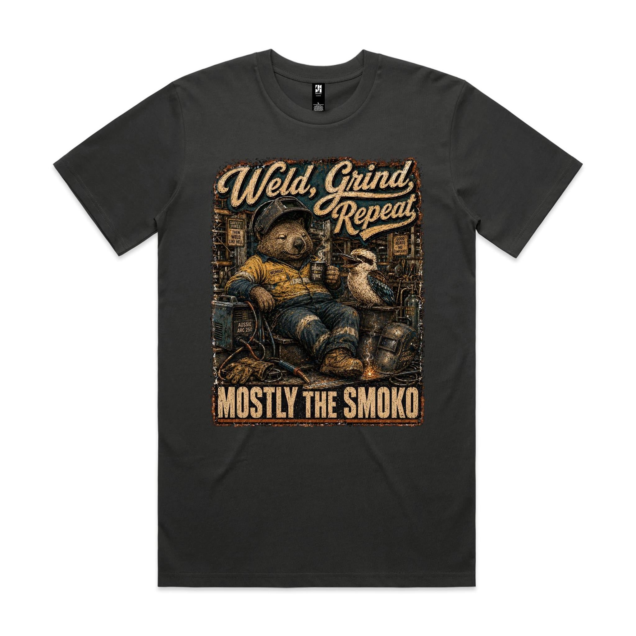 Weld, Grind, Repeat | Wombat Welder Tee