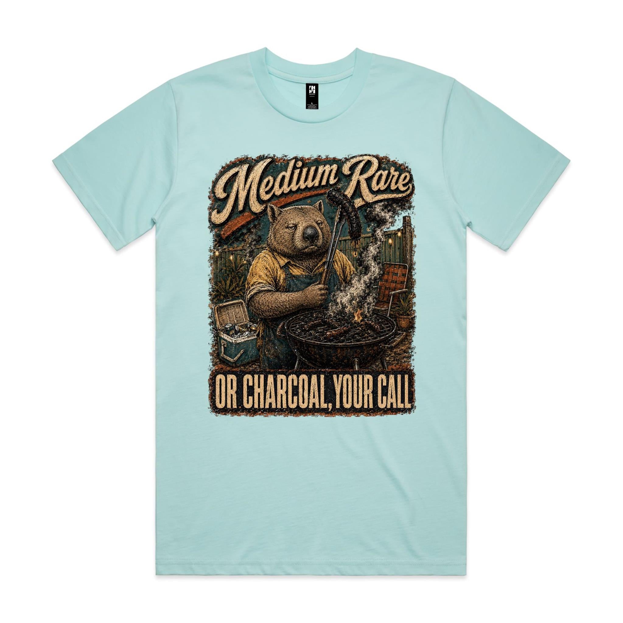 Medium Rare or Charcoal | Wombat BBQ Tee