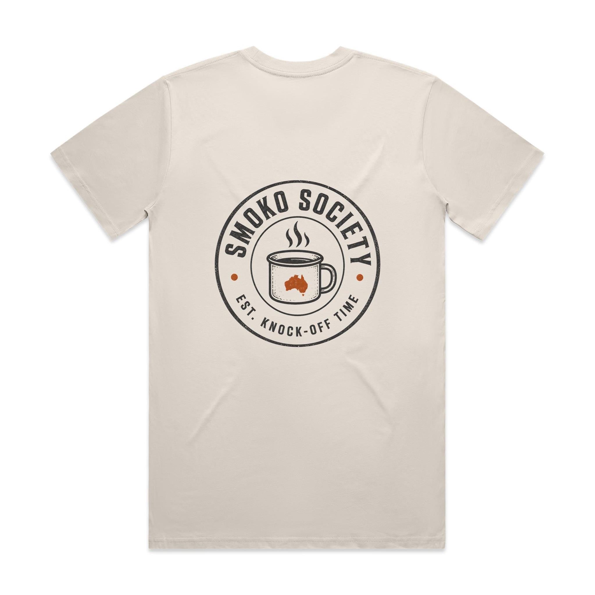 Smoko Society — Est. Knock-Off Time | Enamel Mug Logo Tee