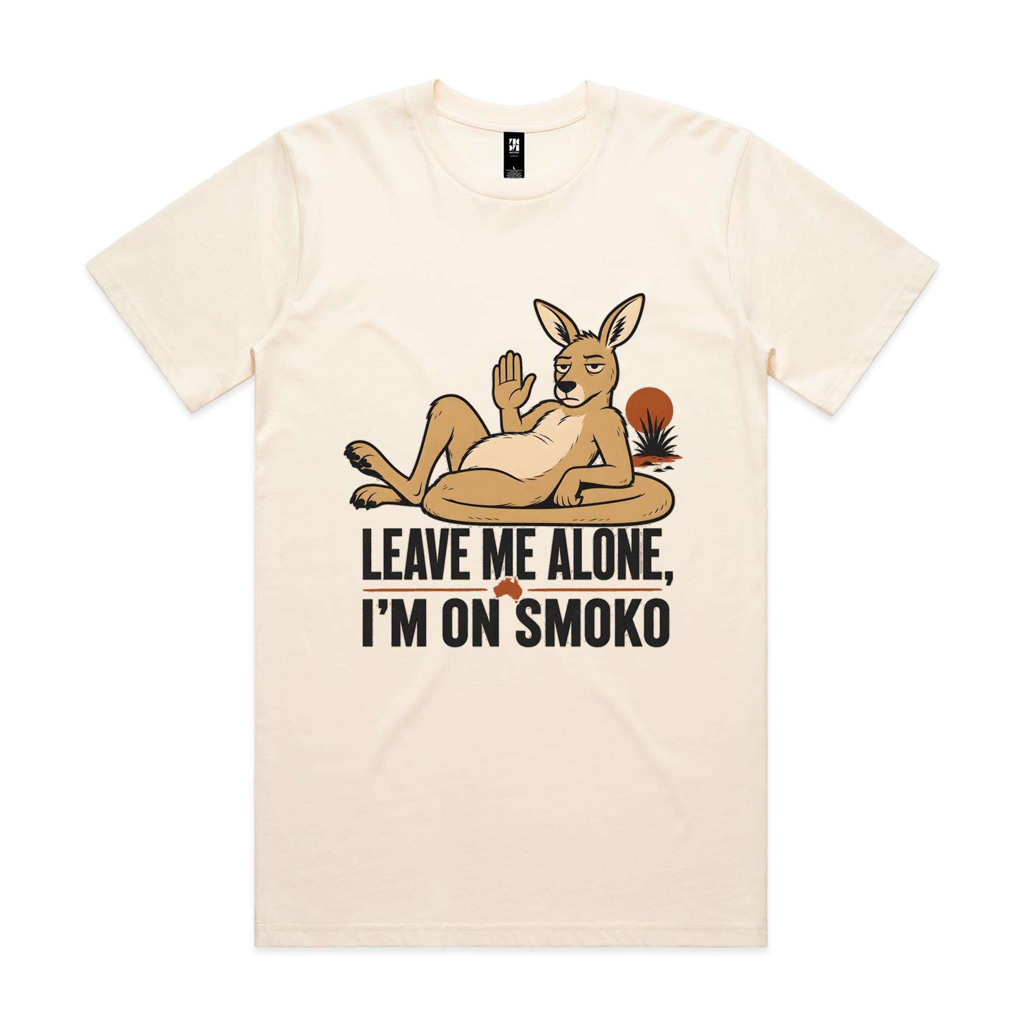 Leave Me Alone, I'm on Smoko — Reclining Kangaroo Tee
