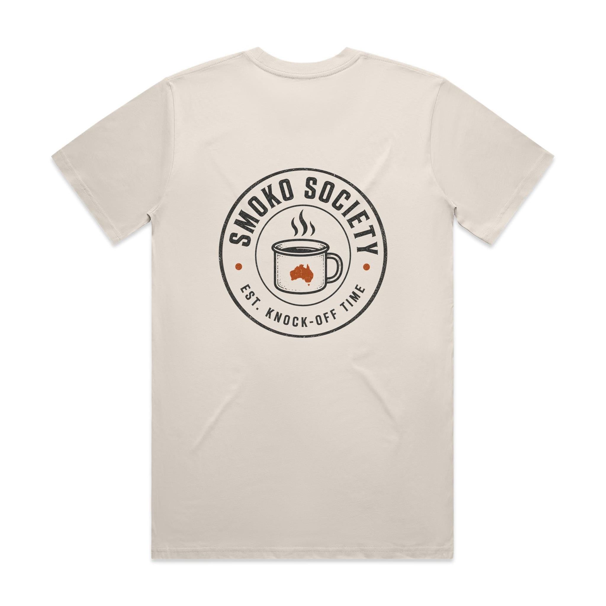 Smoko Society — Est. Knock-Off Time | Enamel Mug Logo Tee