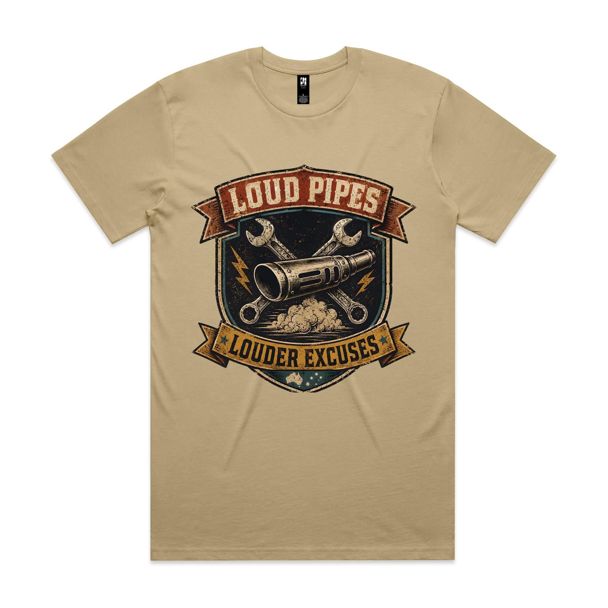 Loud Pipes, Louder Excuses — Motorbike Tee