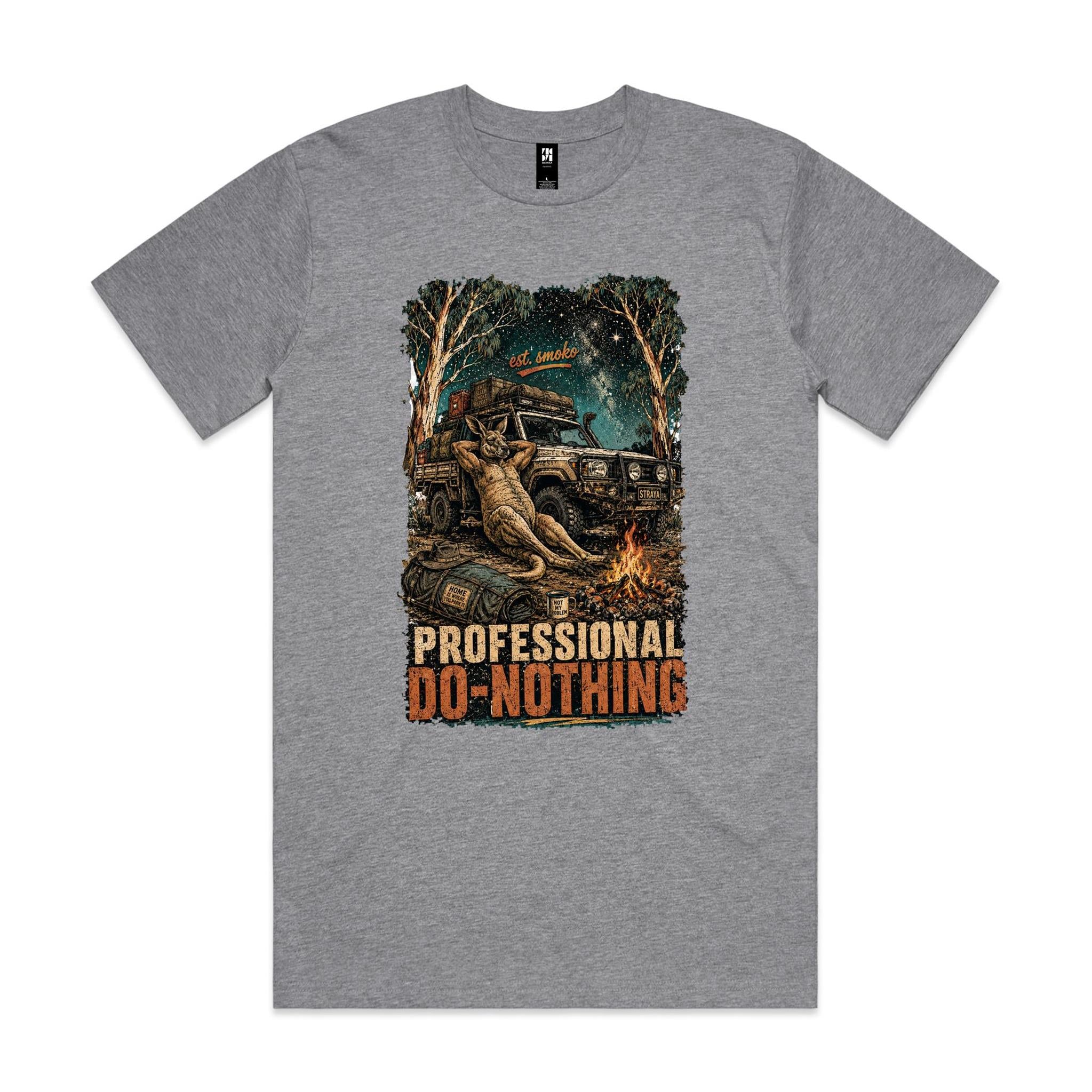 Professional Do-Nothing — Est. Smoko | Kangaroo 4WD Camping Tee