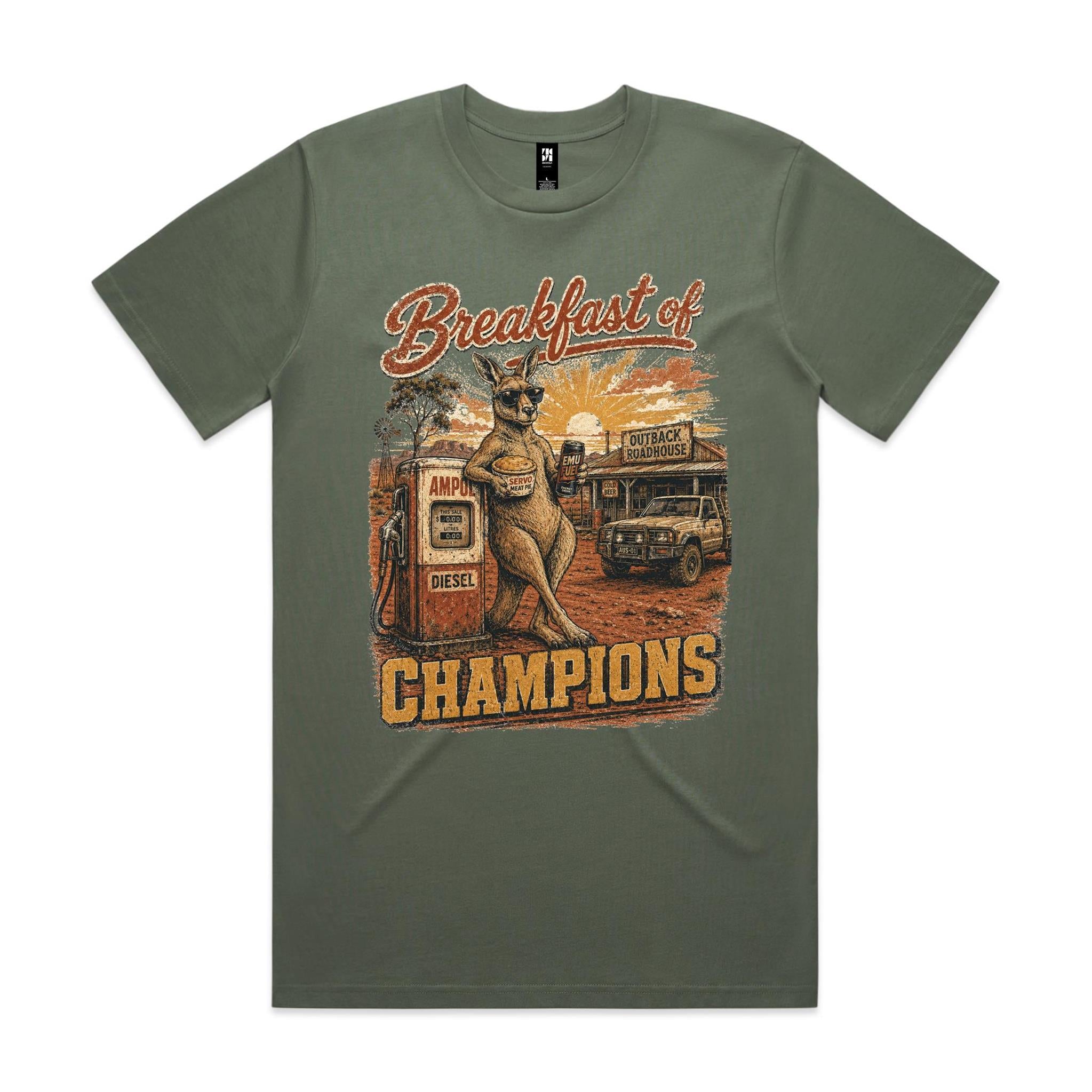 Breakfast of Champions — Kangaroo Servo Tee