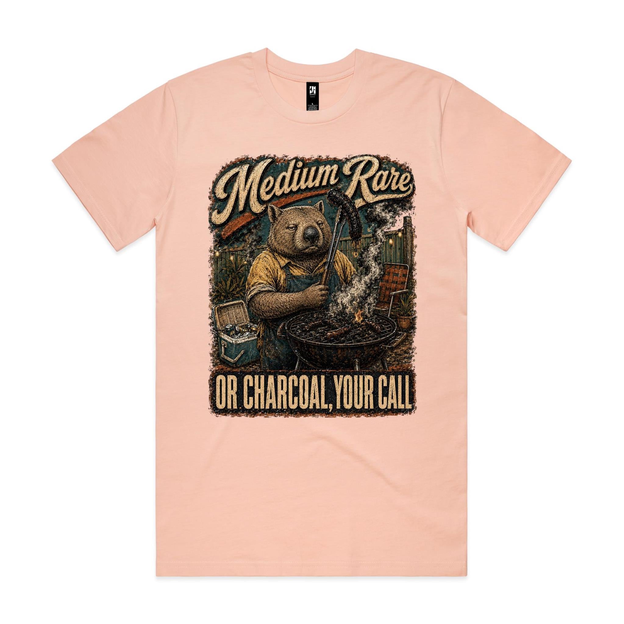 Medium Rare or Charcoal | Wombat BBQ Tee